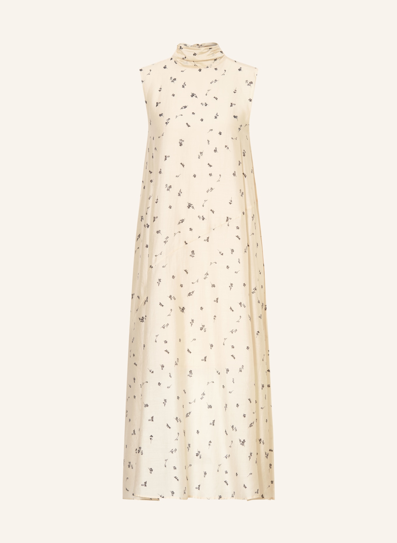 SELECTED Femme Schluppenkleid: ECRU / DUNKELGRAU