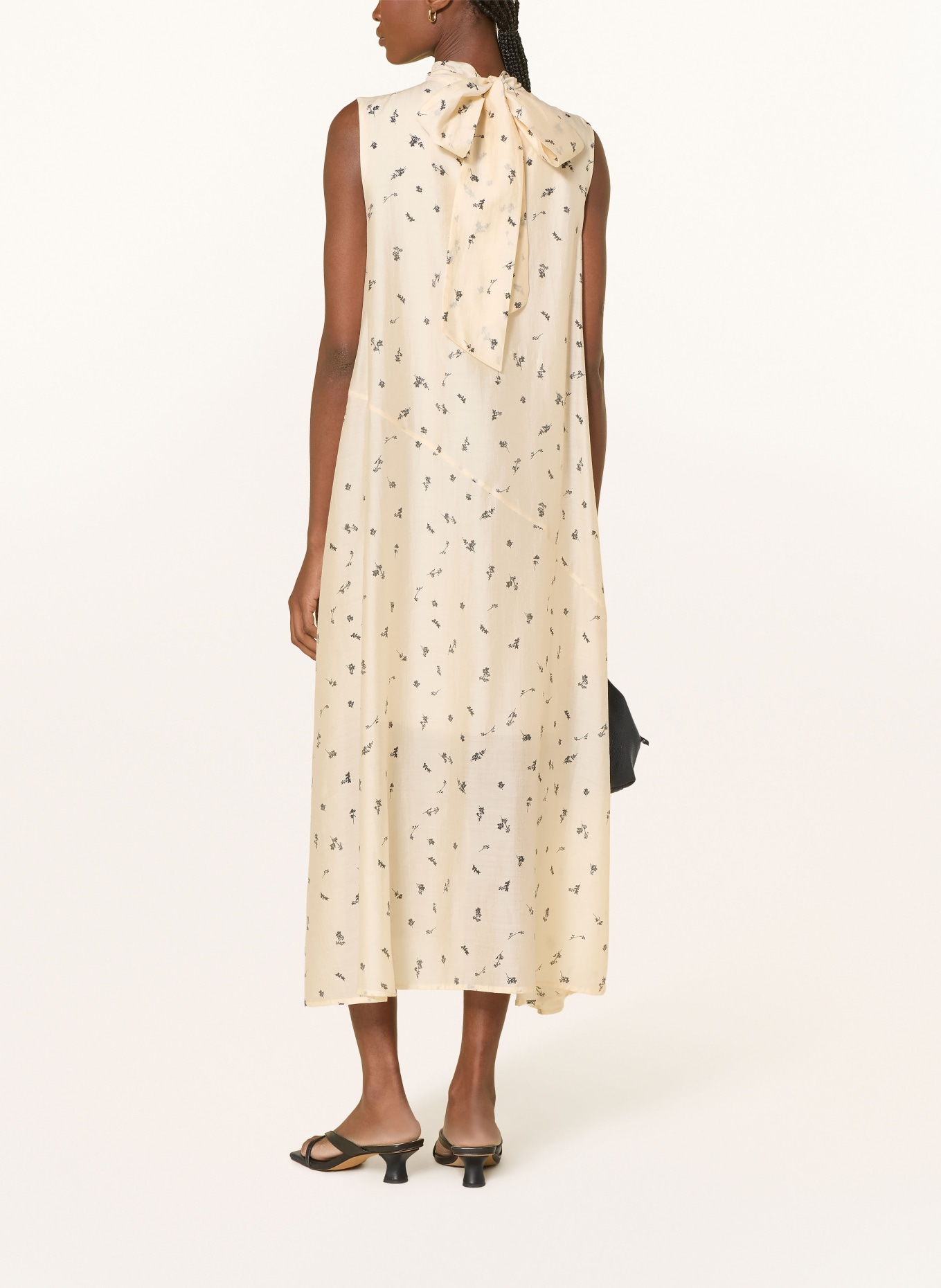SELECTED Femme Schluppenkleid: ECRU / DUNKELGRAU