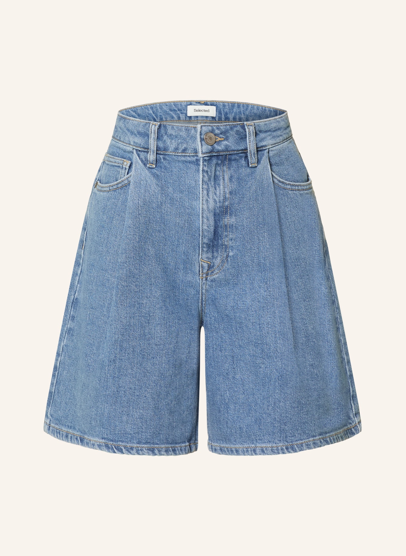 SELECTED Femme jeansshort: LIGHT BLUE DENIM