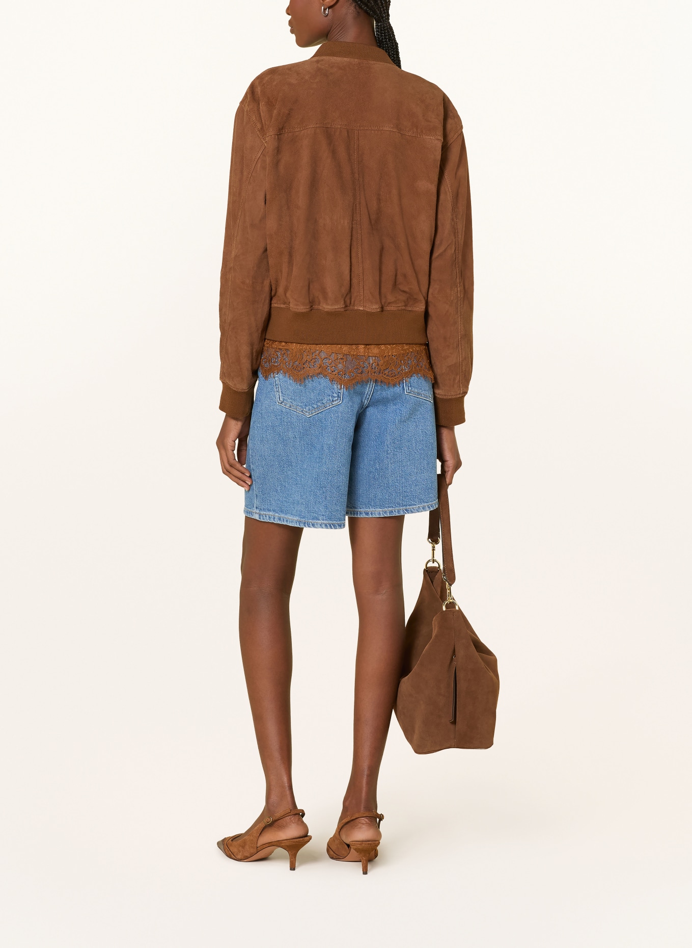SELECTED Femme jeansshort: LIGHT BLUE DENIM