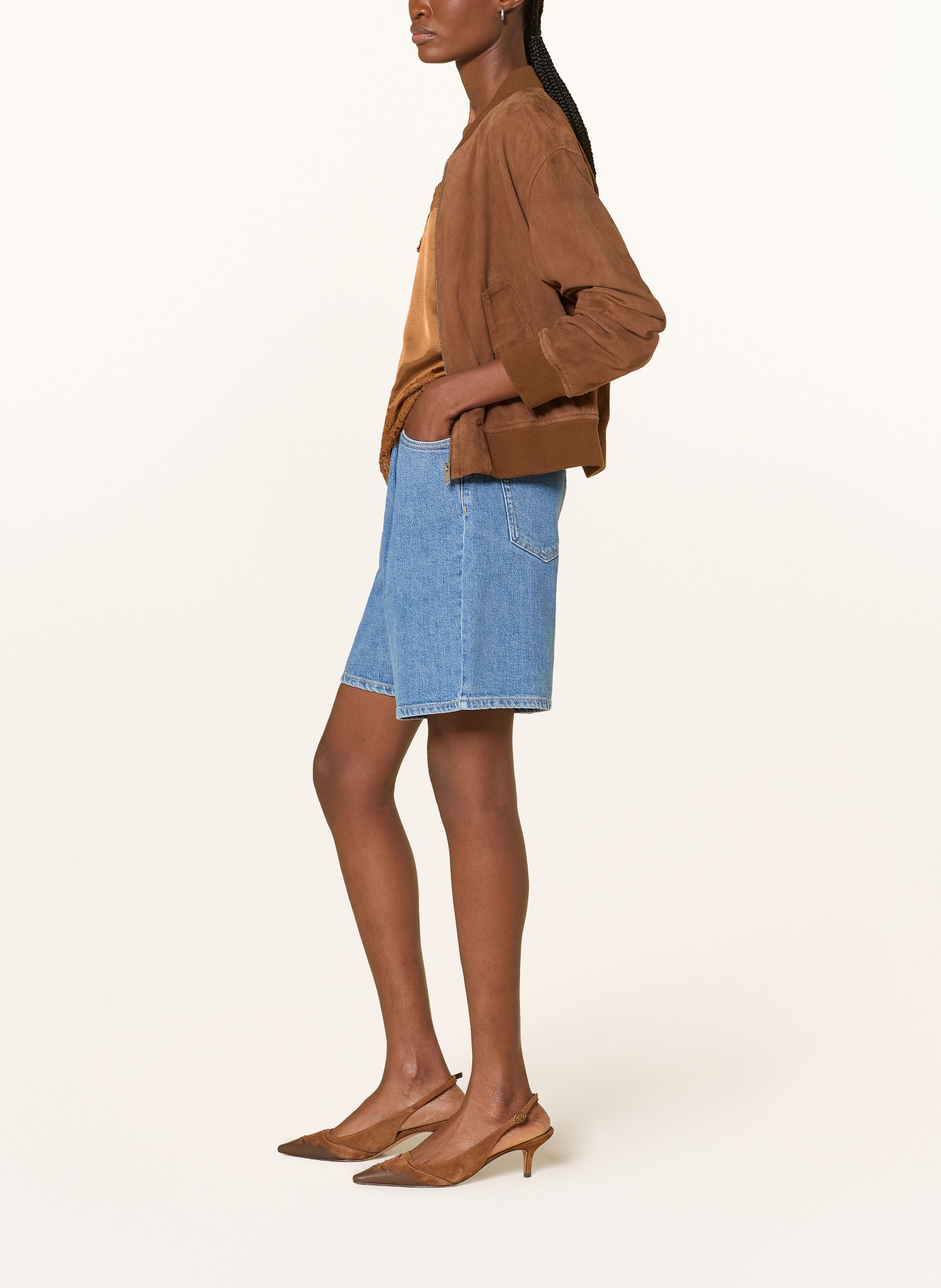 SELECTED Femme jeansshort: LIGHT BLUE DENIM