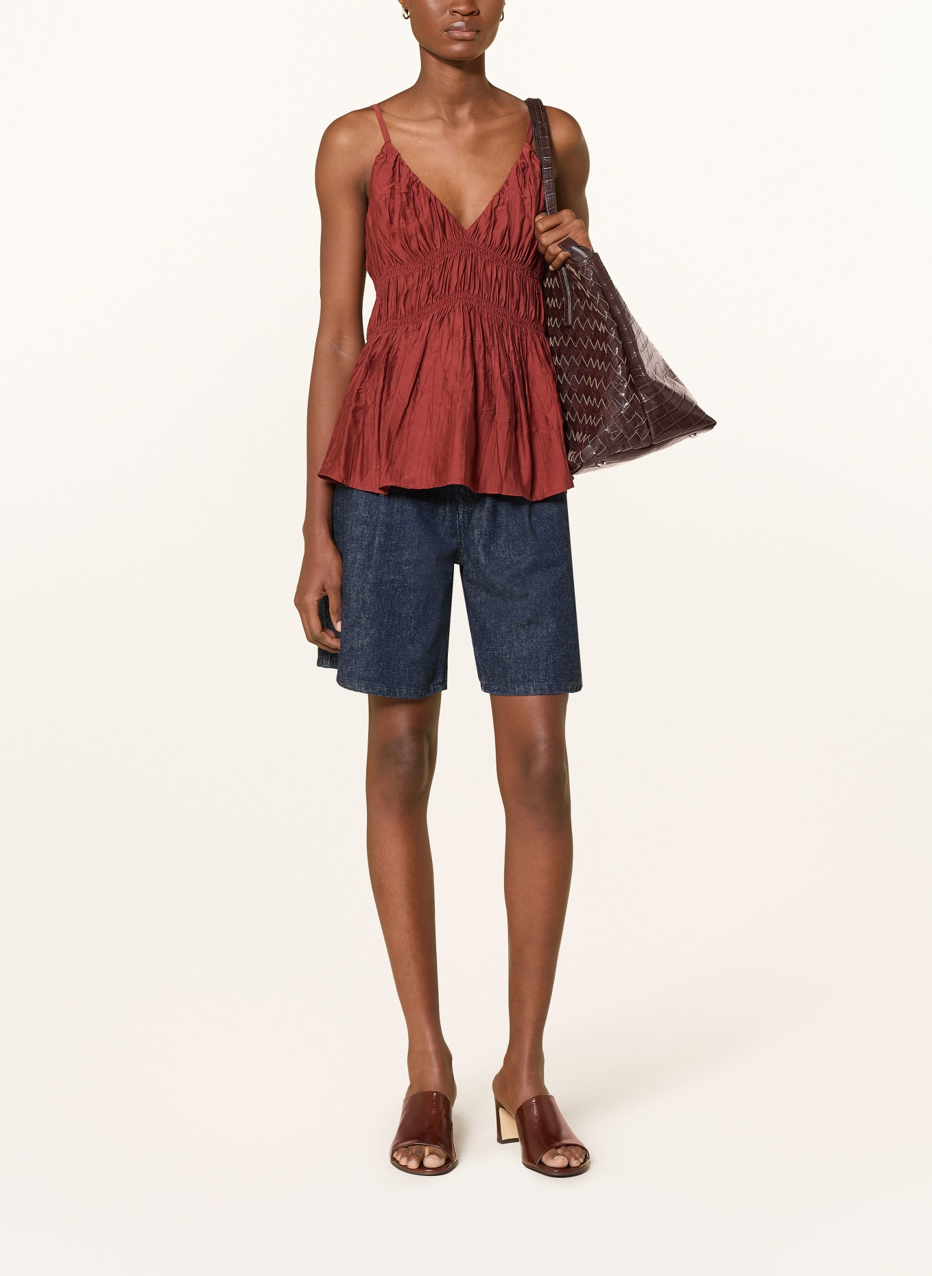 SELECTED Femme Jeansshorts: DARK BLUE DENIM