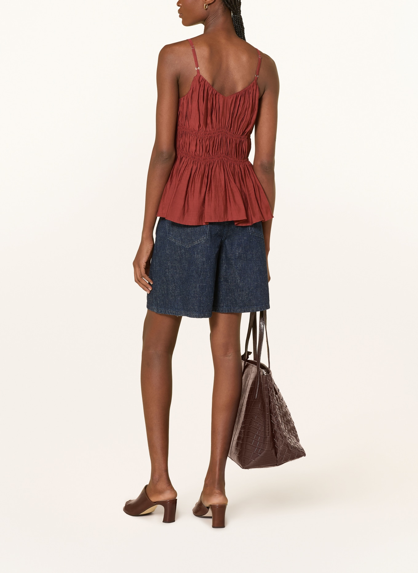 SELECTED Femme Jeansshorts: DARK BLUE DENIM