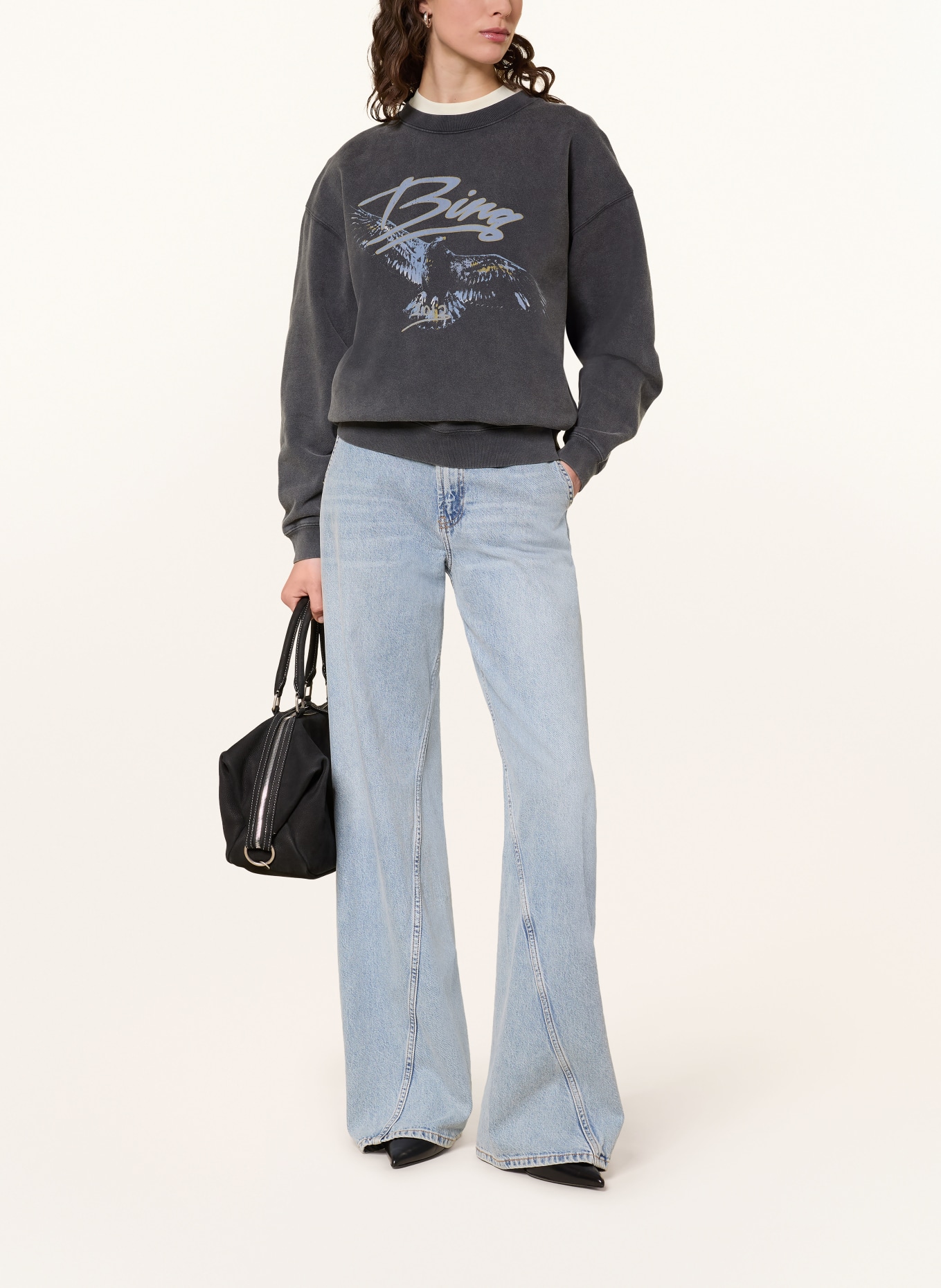 ANINE BING Sweatshirt SPENCER: ZWART