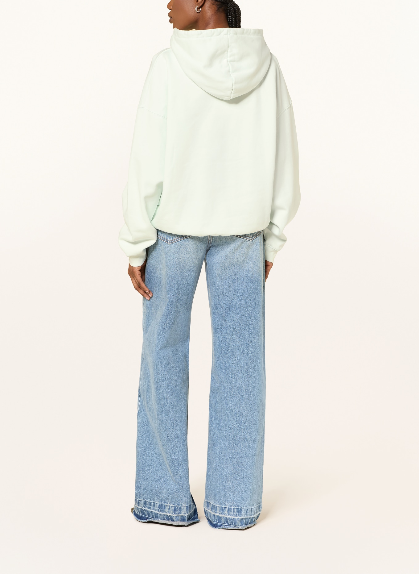 ANINE BING Hoodie HARVEY: MINT / GRIJS