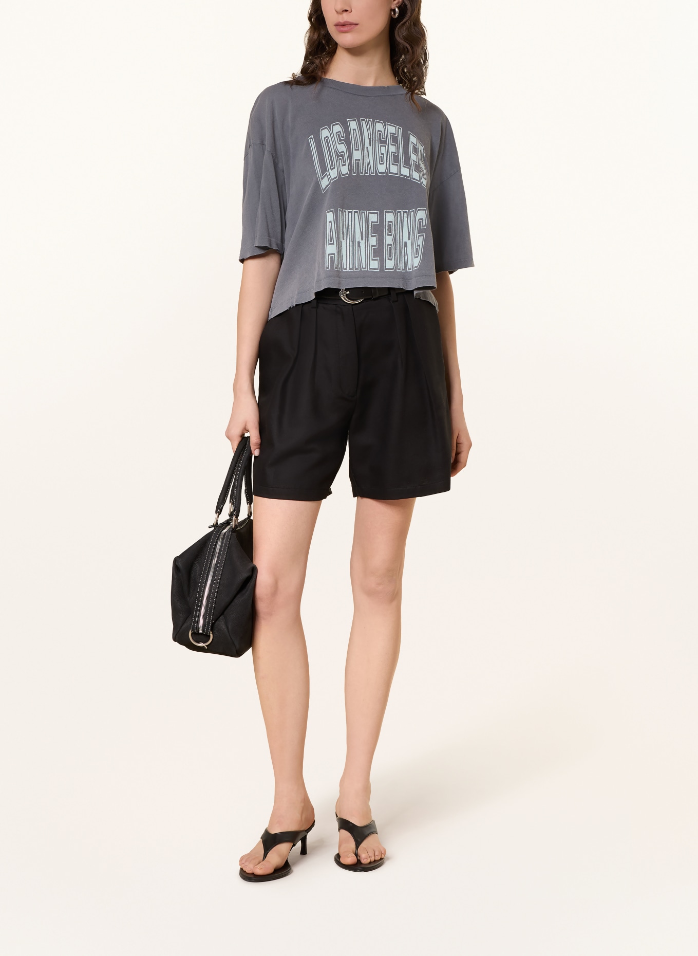 ANINE BING T-shirt JOHNNY: GRIJS