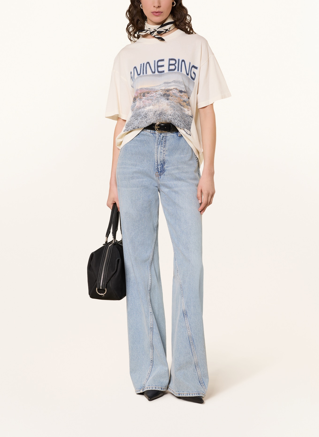 ANINE BING T-shirt CADE TEEWILD FLOWERS: CRÈME