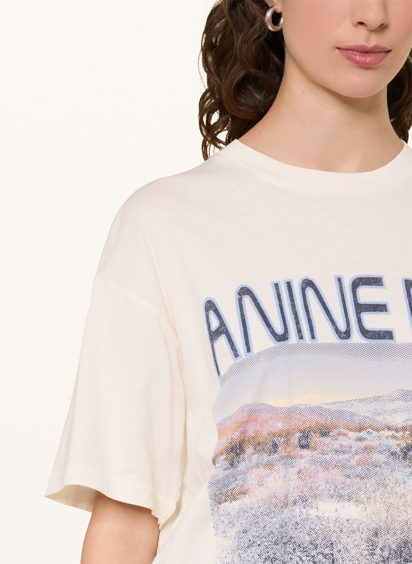 ANINE BING T-shirt CADE TEEWILD FLOWERS: CRÈME
