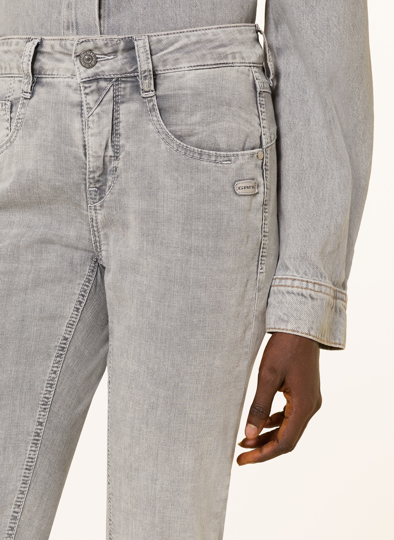 GANG Rovné džíny AMELIE: 7112 concrete grey