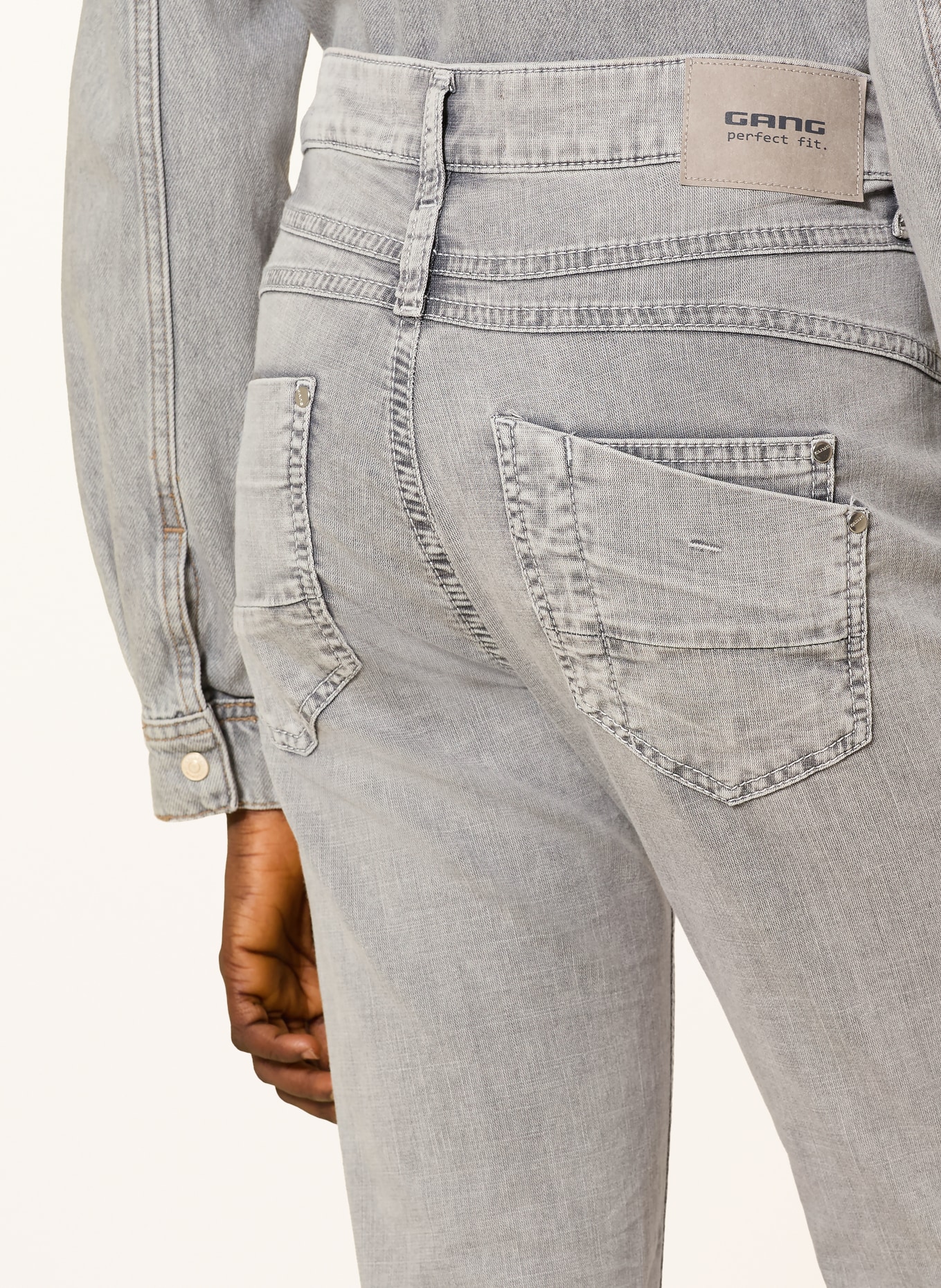 GANG Rovné džíny AMELIE: 7112 concrete grey