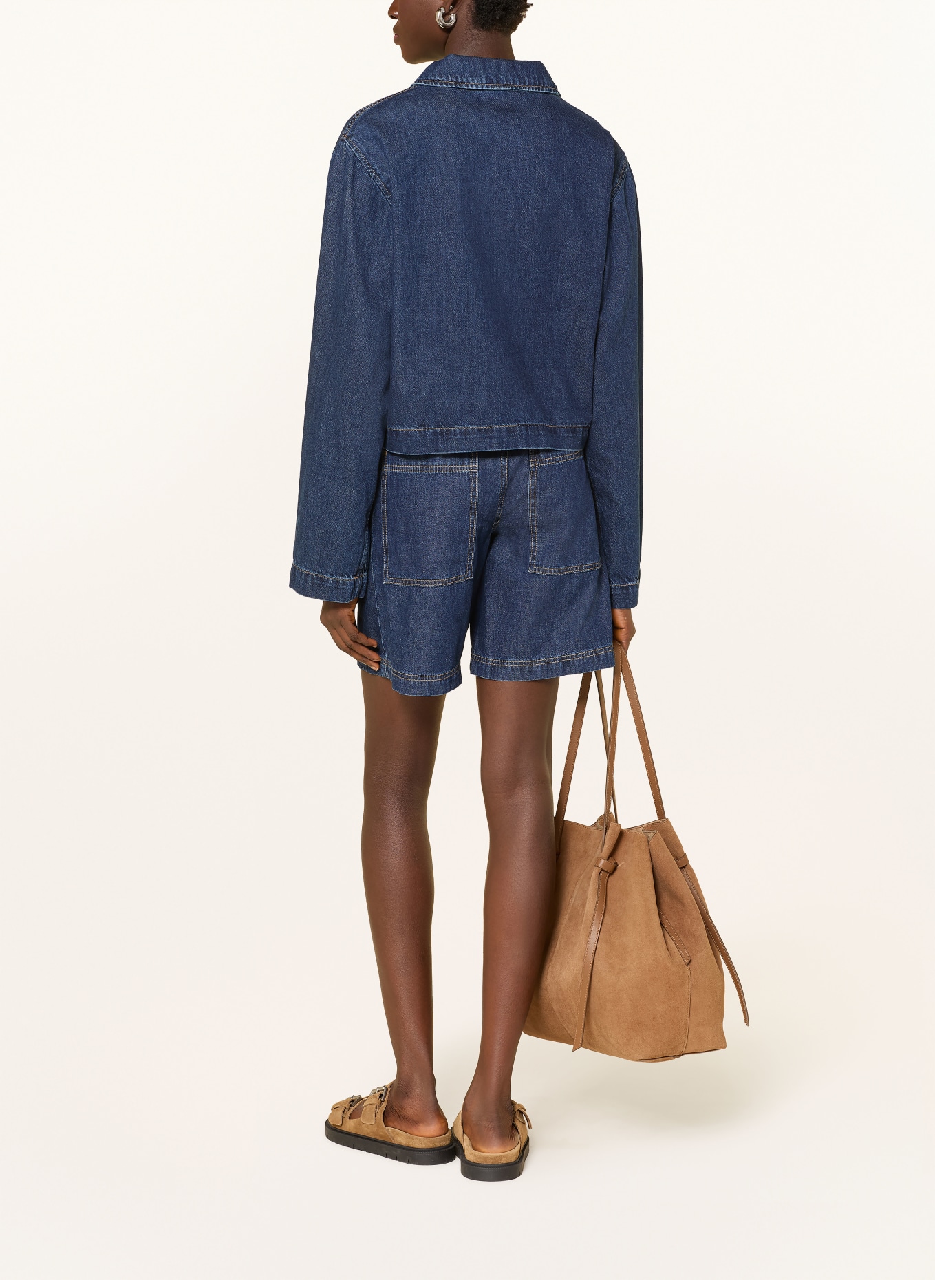 GANG PALOMA denim shorts: 7735 rinsed longer