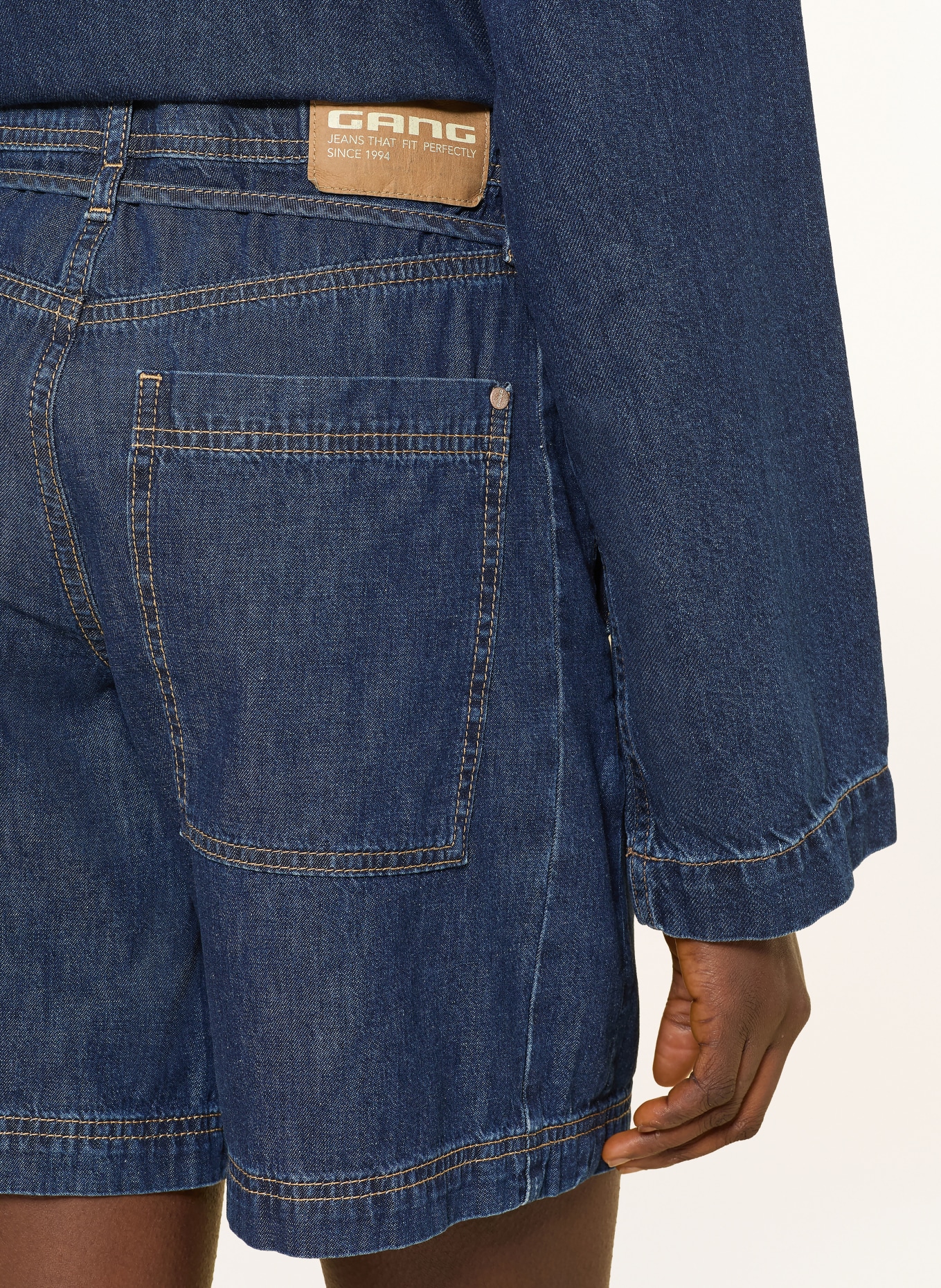 GANG PALOMA denim shorts: 7735 rinsed longer