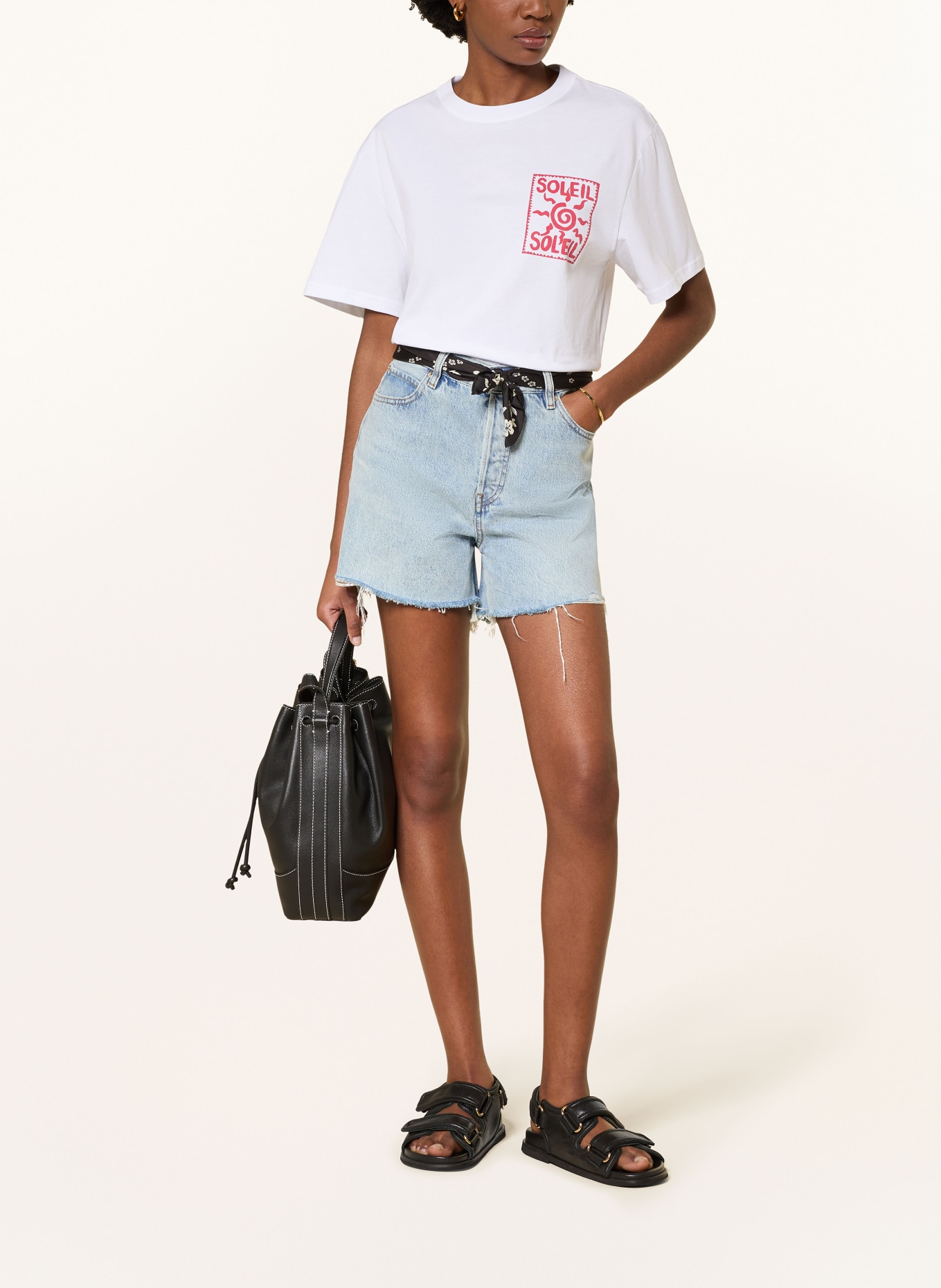 MRS & HUGS T-shirt: BLANC / ROUGE