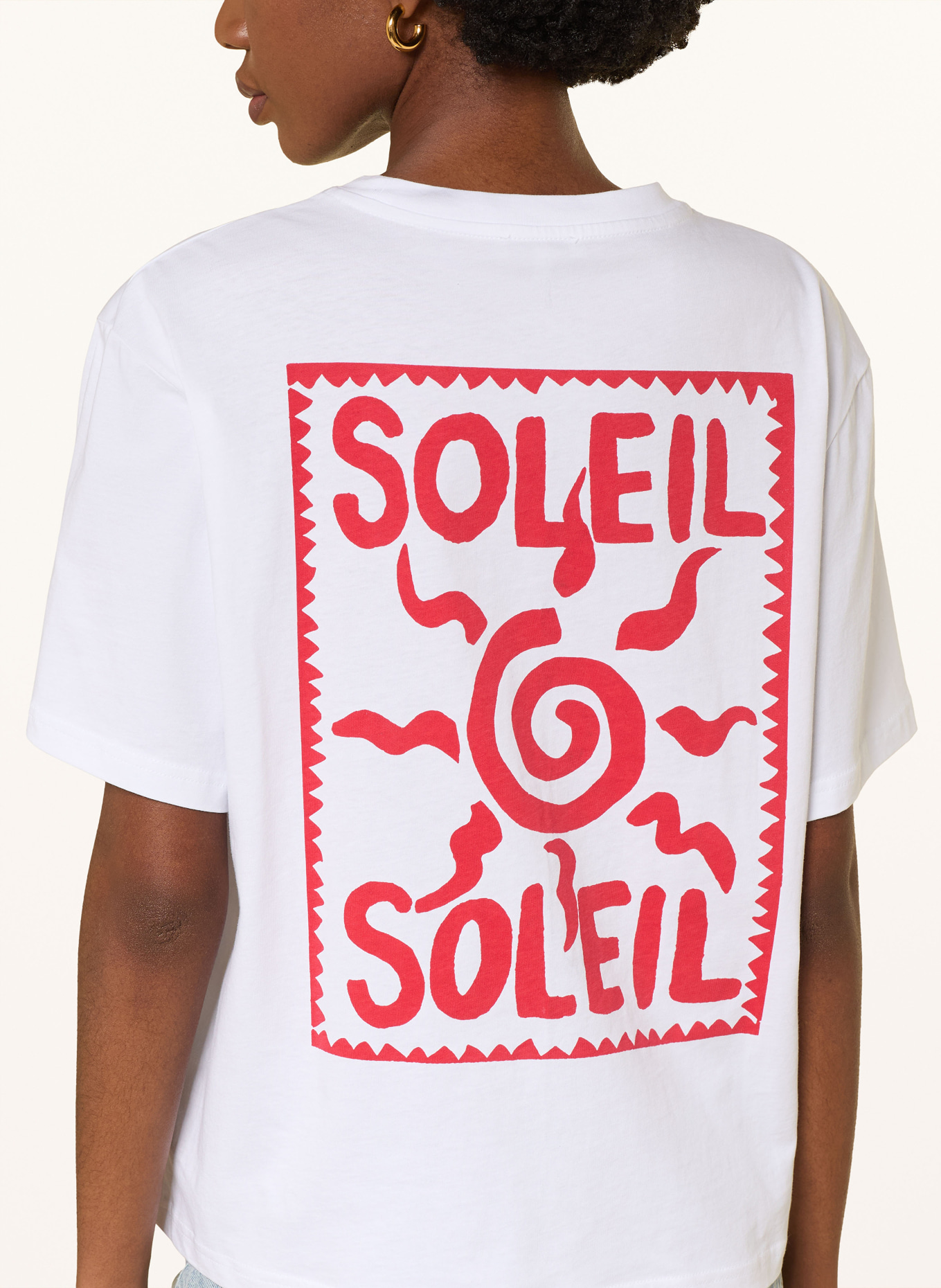 MRS & HUGS T-shirt: BLANC / ROUGE