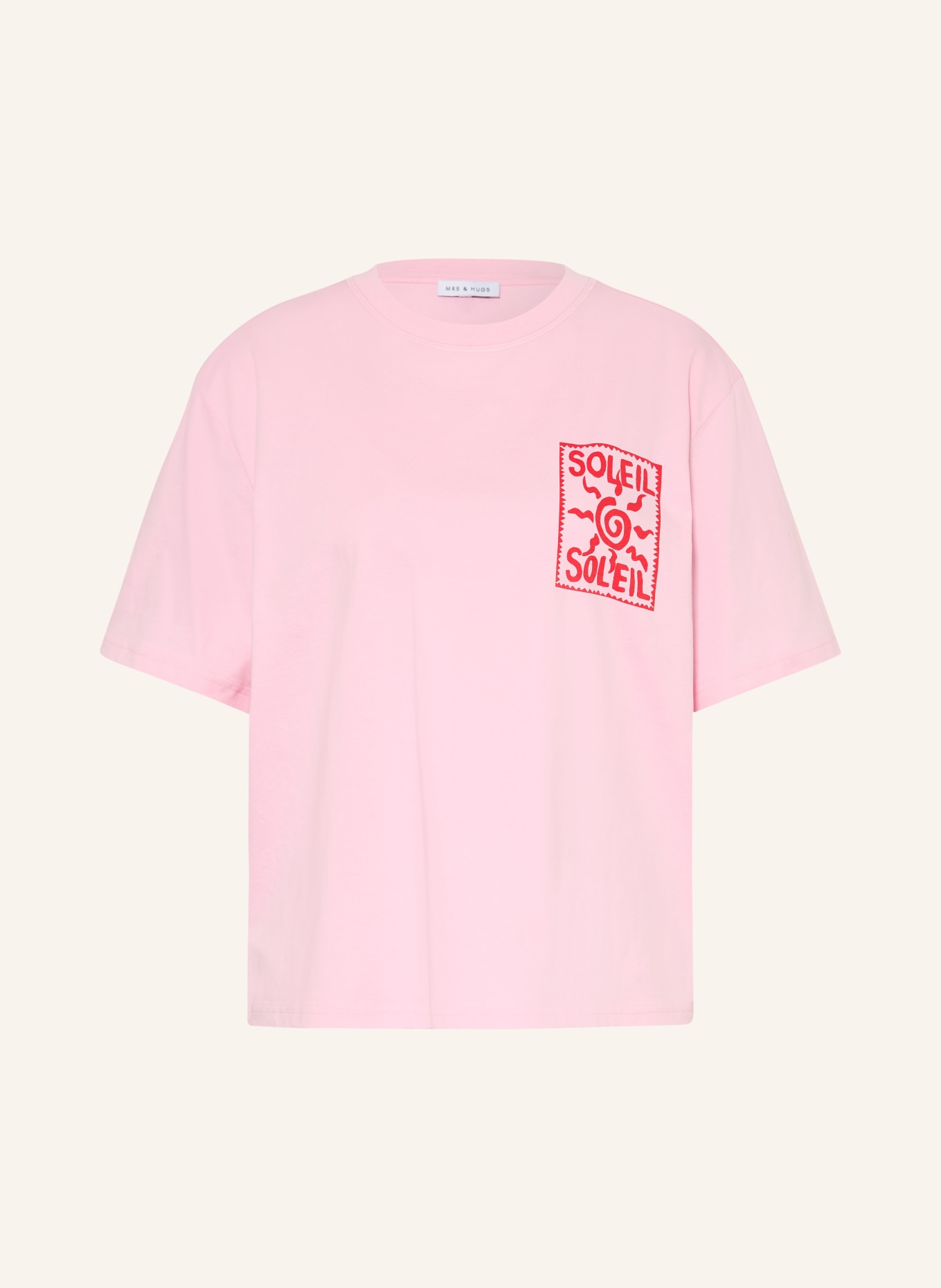 MRS & HUGS T-shirt: ROSE / ROUGE