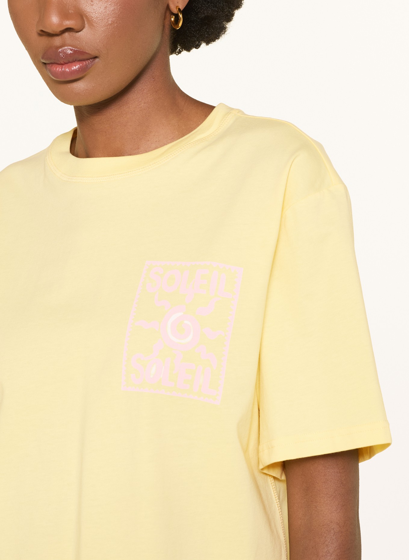 MRS & HUGS T-shirt: JAUNE CLAIR / ROSE CLAIR