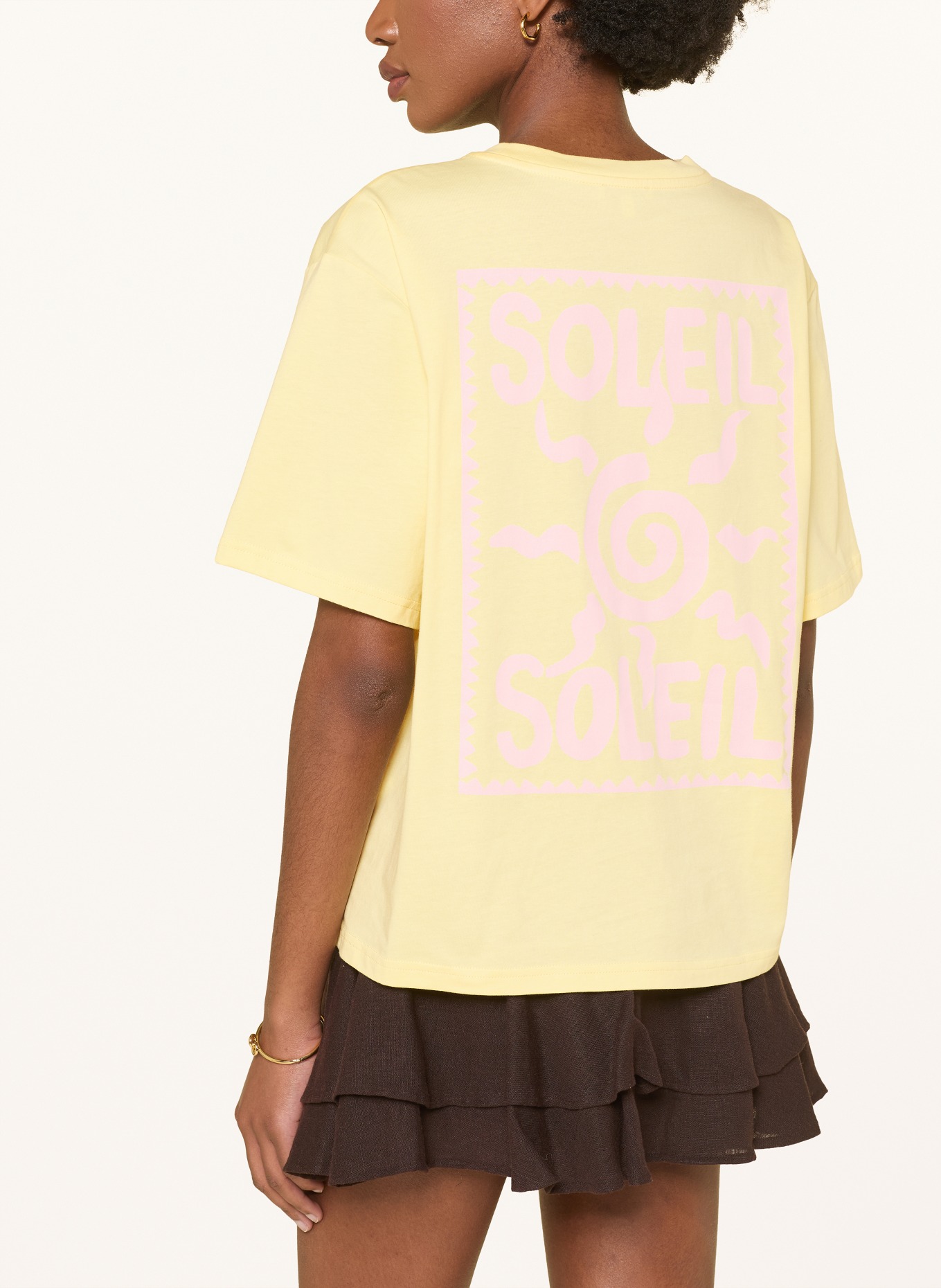 MRS & HUGS T-shirt: JAUNE CLAIR / ROSE CLAIR