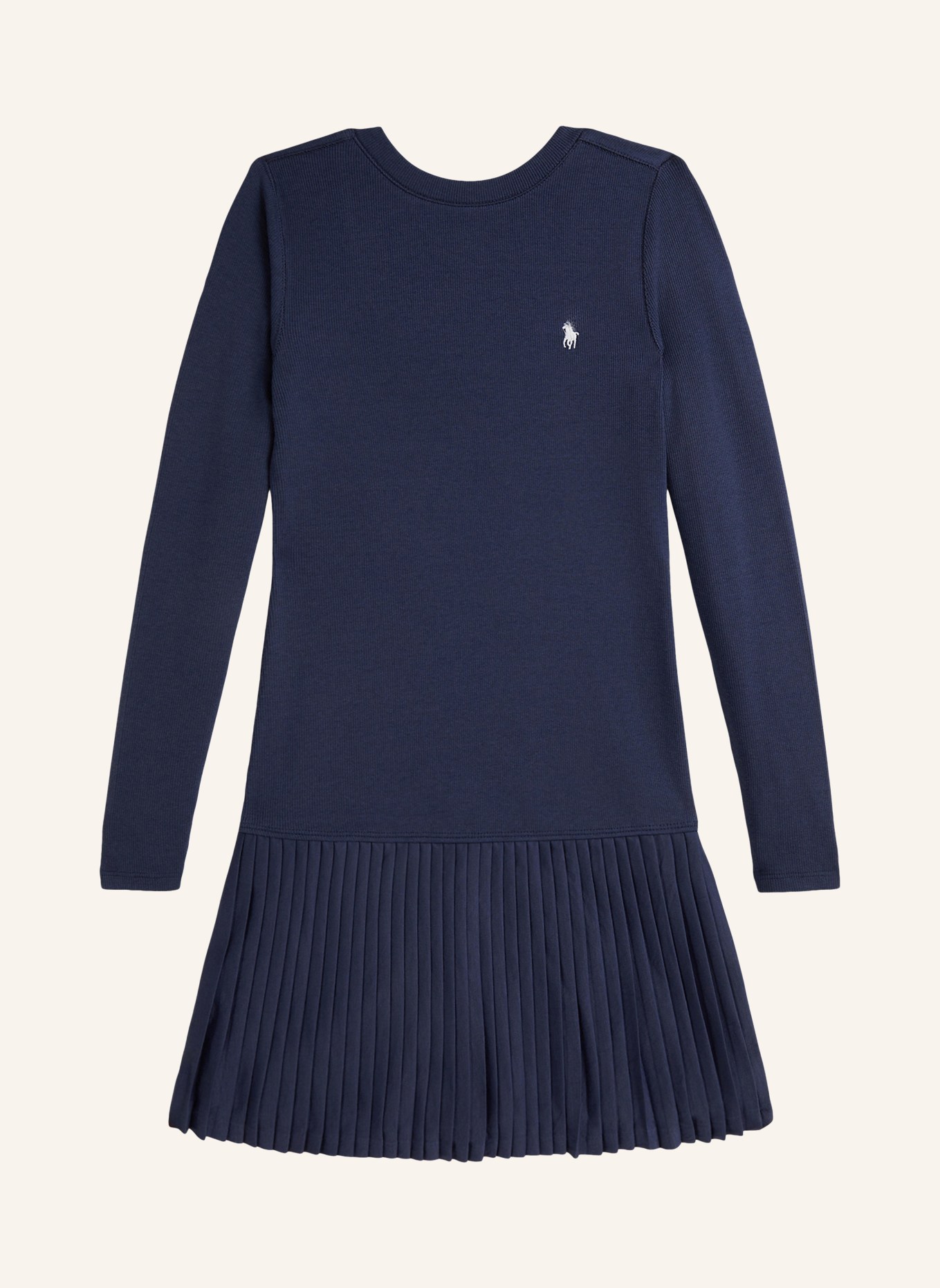 POLO RALPH LAUREN Jurk met plooien: DONKERBLAUW