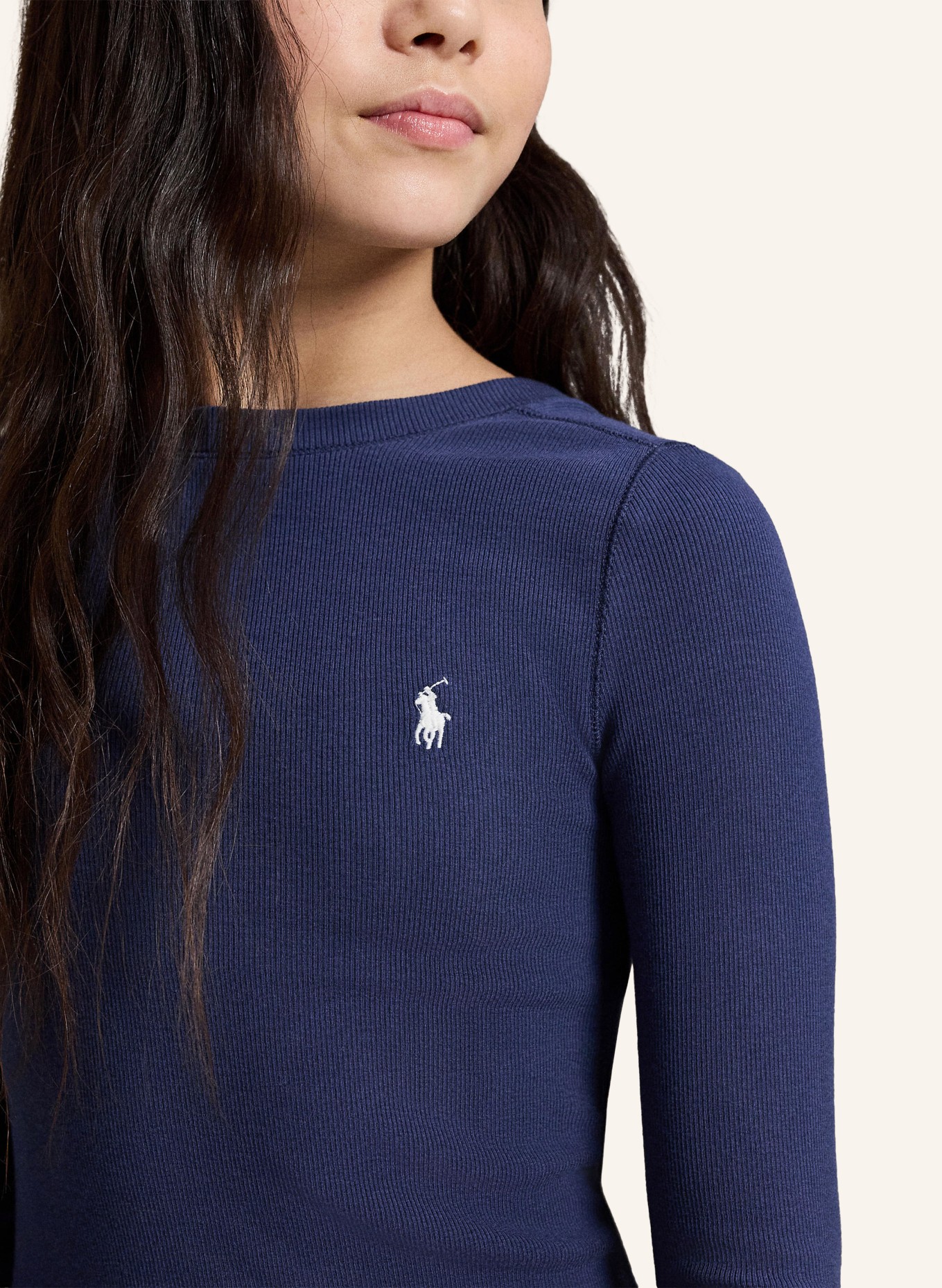 POLO RALPH LAUREN Jurk met plooien: DONKERBLAUW