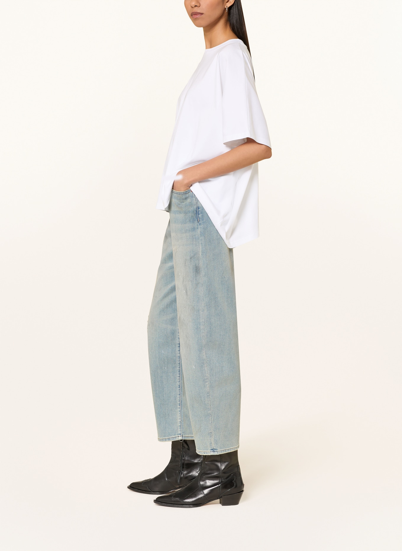 ELIAS RUMELIS YOANA Barrel Jeans: 1465 construction blue