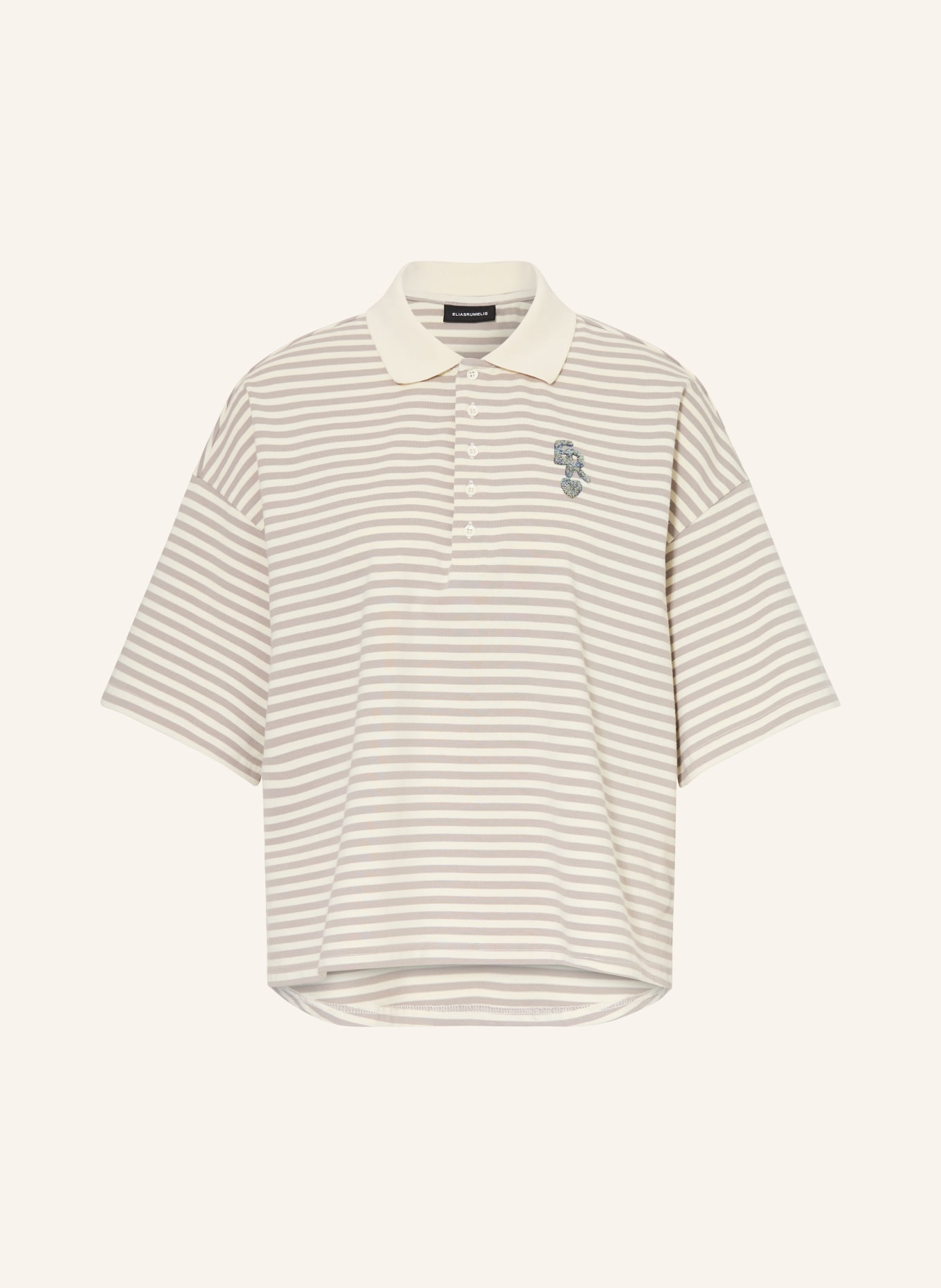 ELIAS RUMELIS Jersey-Poloshirt LORELISA: CREME / GRAU