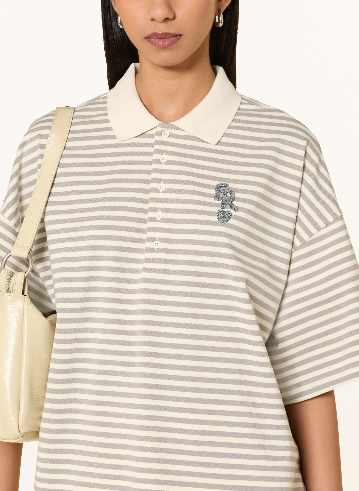 ELIAS RUMELIS Jersey-Poloshirt LORELISA: CREME / GRAU