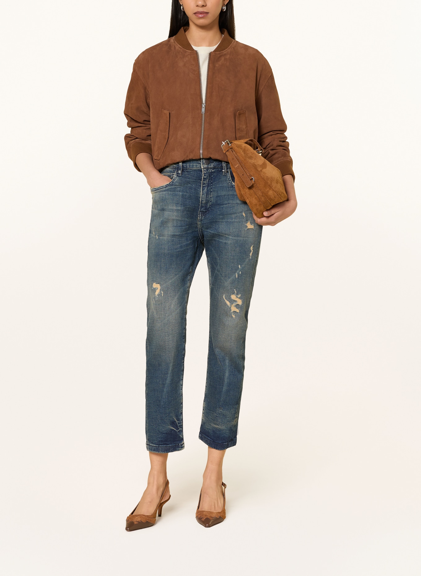 ELIAS RUMELIS Dżinsy z przetarciami LEONA: 1277 insane blue