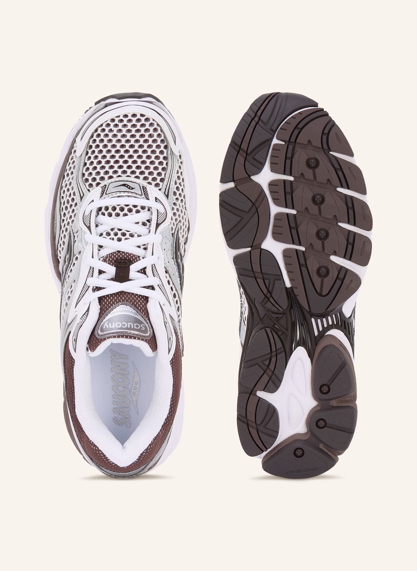 saucony Buty sportowe PROGRID OMNI 9: BIAŁY / CIEMNOBRĄZOWY