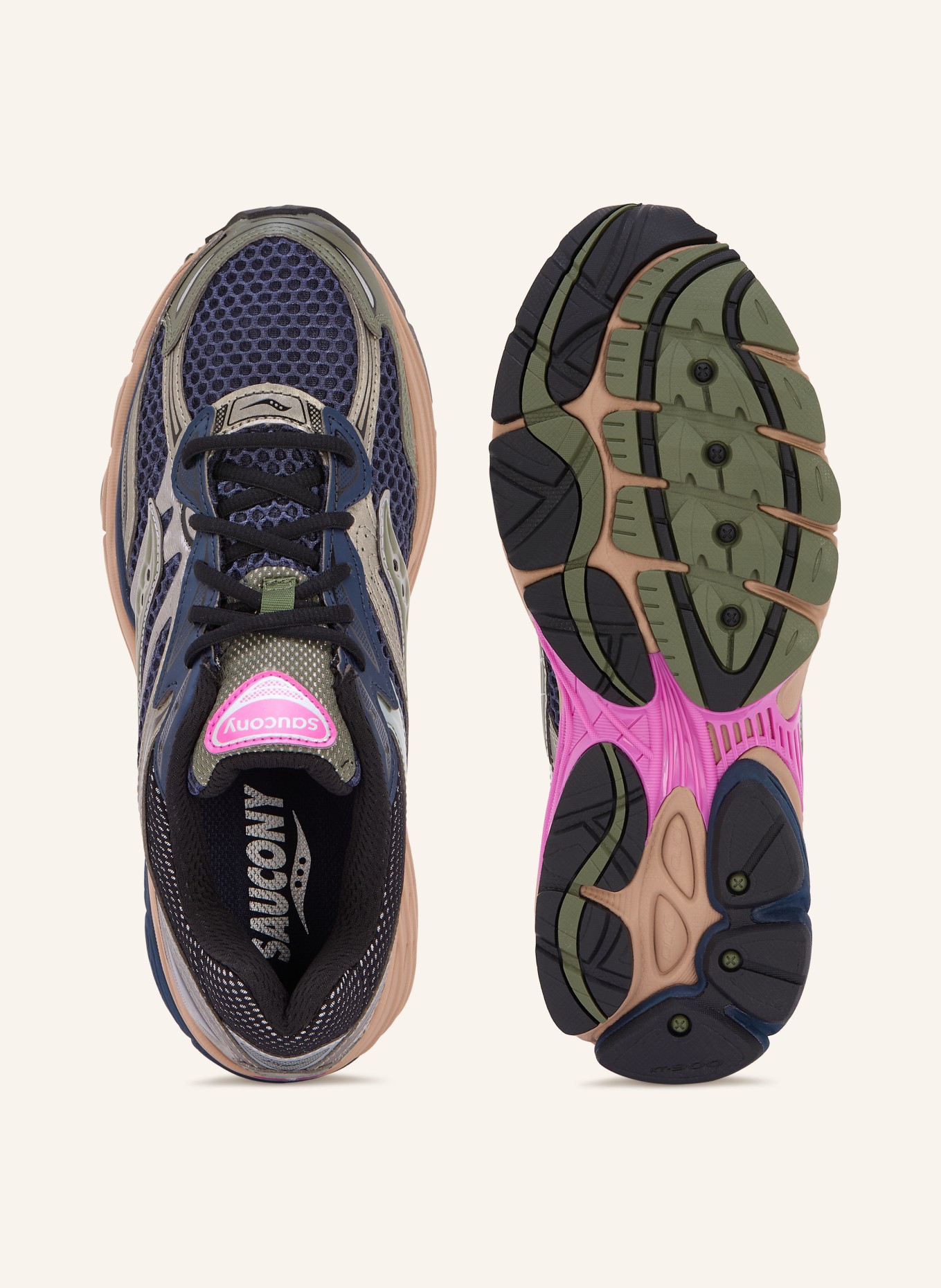 saucony Buty sportowe PROGRID OMNI 9: GRANATOWY / SREBRNY / BRĄZOWY