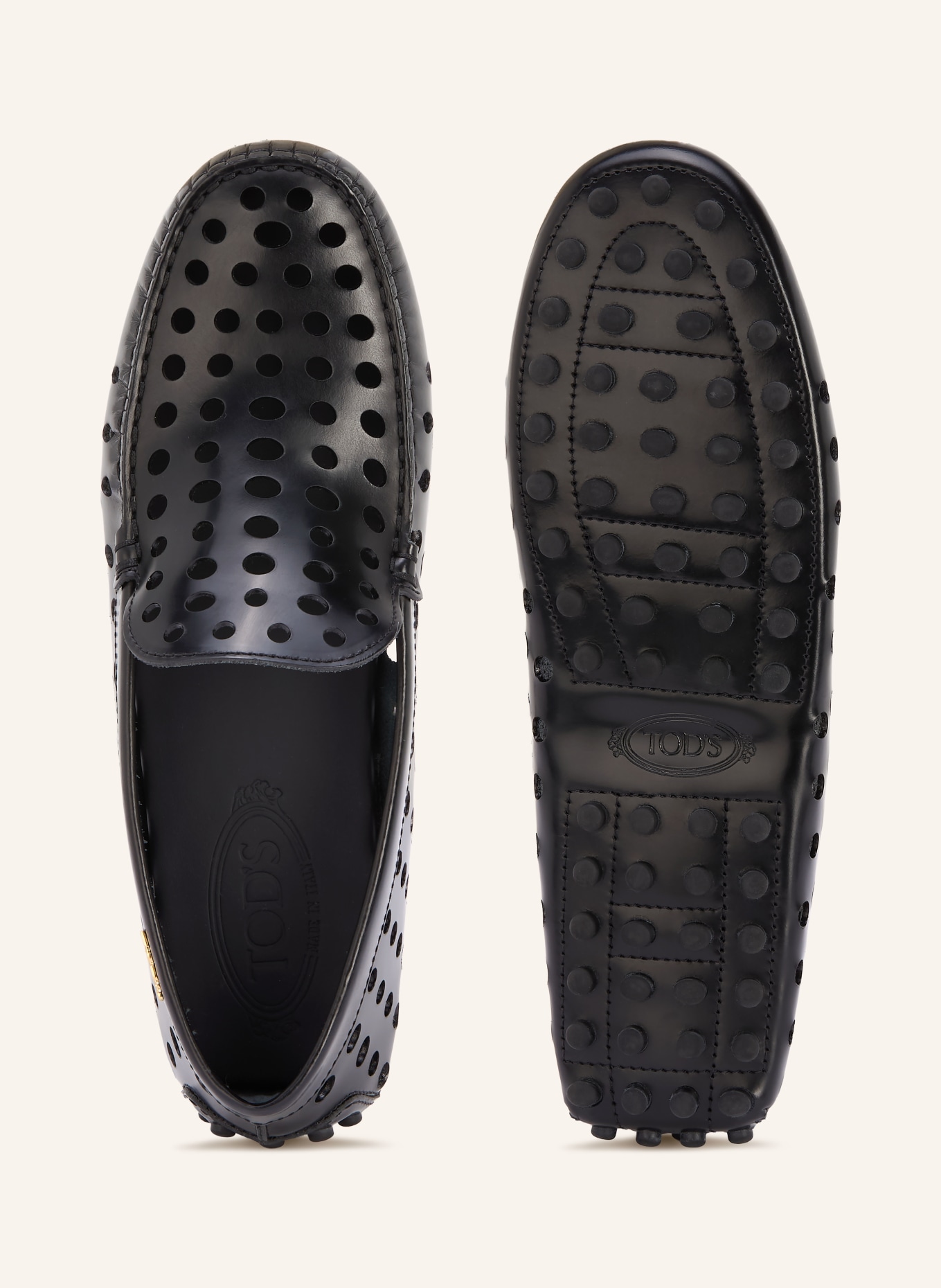 TOD'S Slipper GOMMINO: SCHWARZ