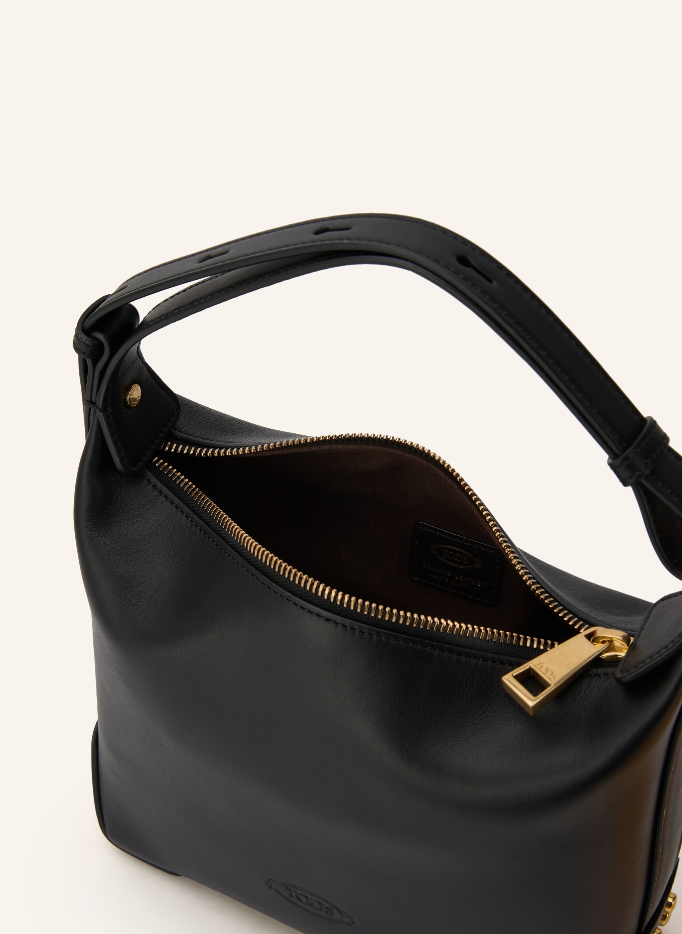 TOD'S Handtas MINI: ZWART / GOUD