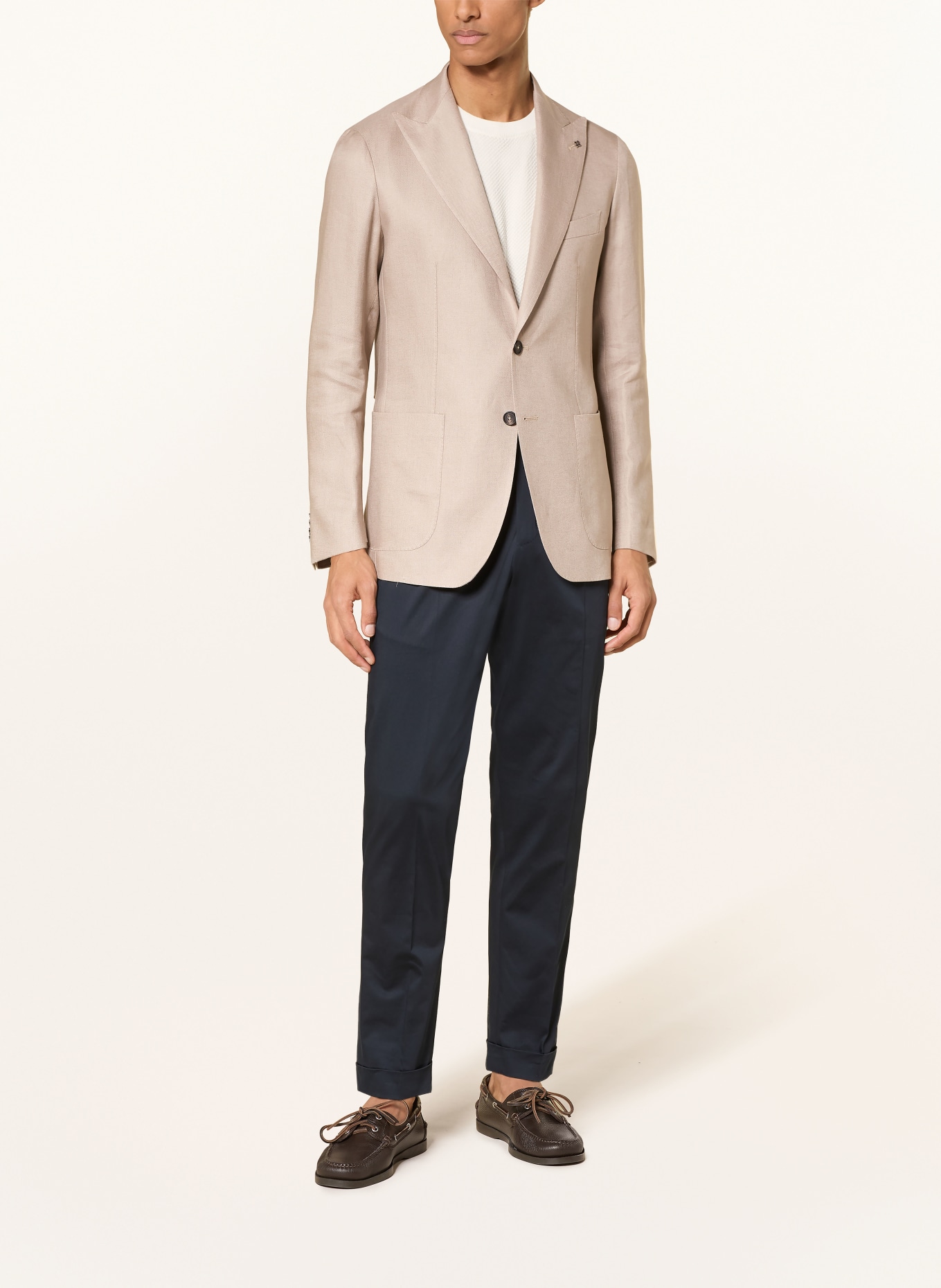 TAGLIATORE Linen Blazer, Extra Slim Fit: BEIGE