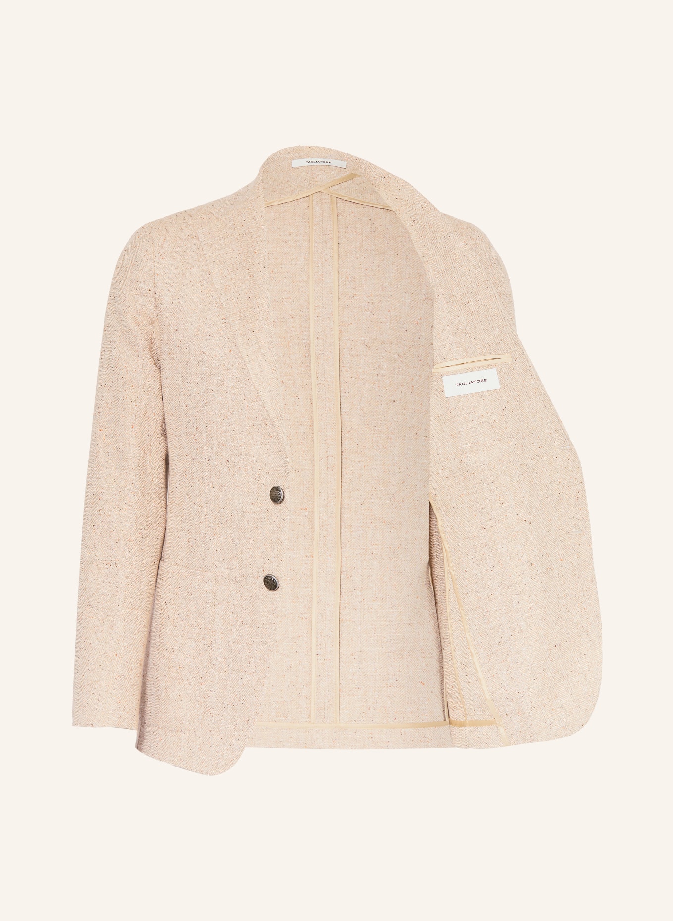 TAGLIATORE Extra Slim Fit Tweed Blazer: BEIGE