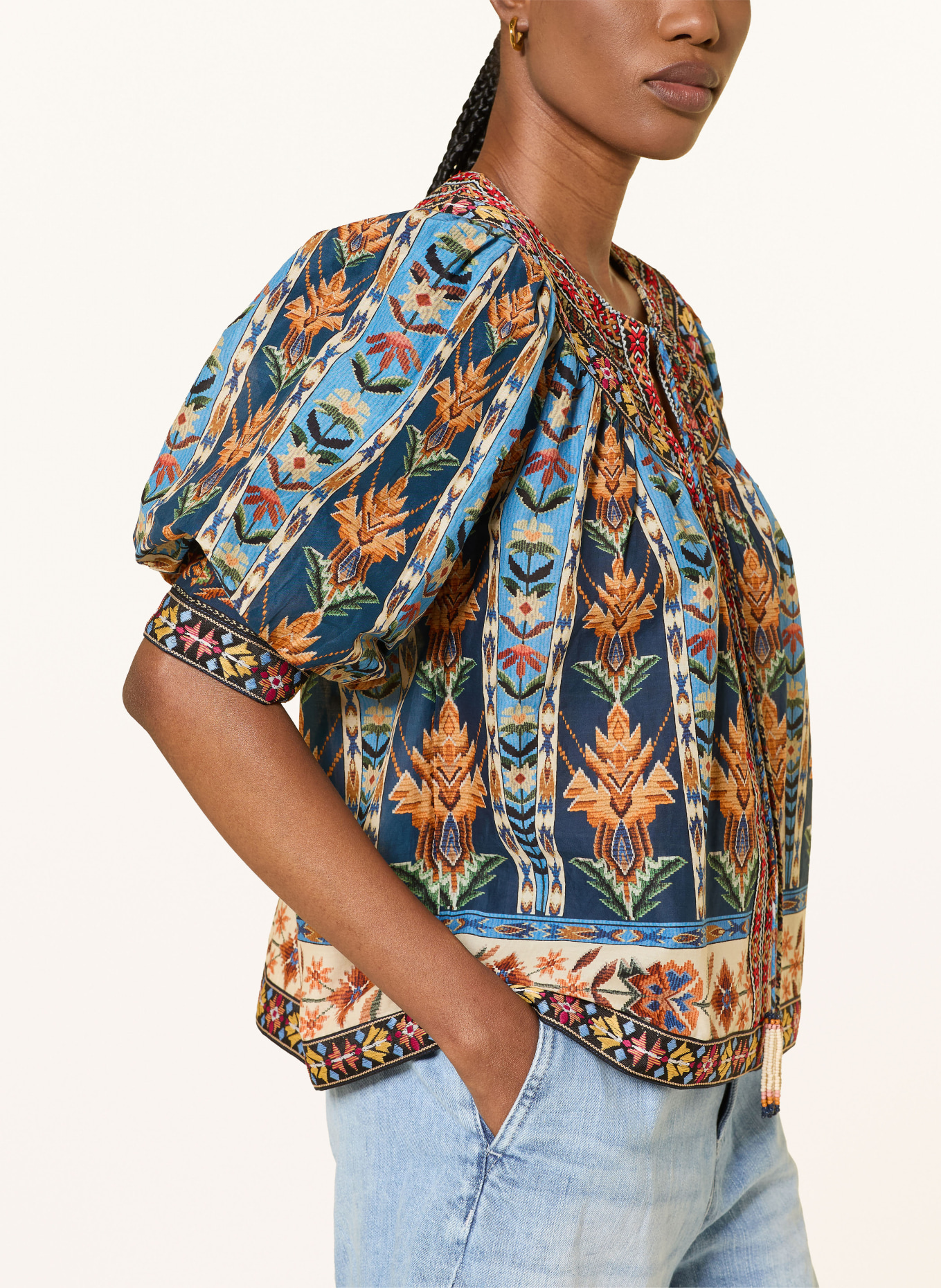 FARM RIO koszulka z dekoltem w serek: JASNONIEBIESKI / CZERWONY / GRANATOWY