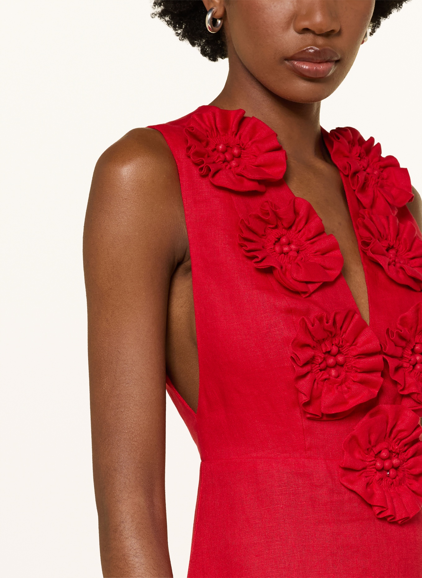 FARM RIO sukienka z lnu: CZERWONY