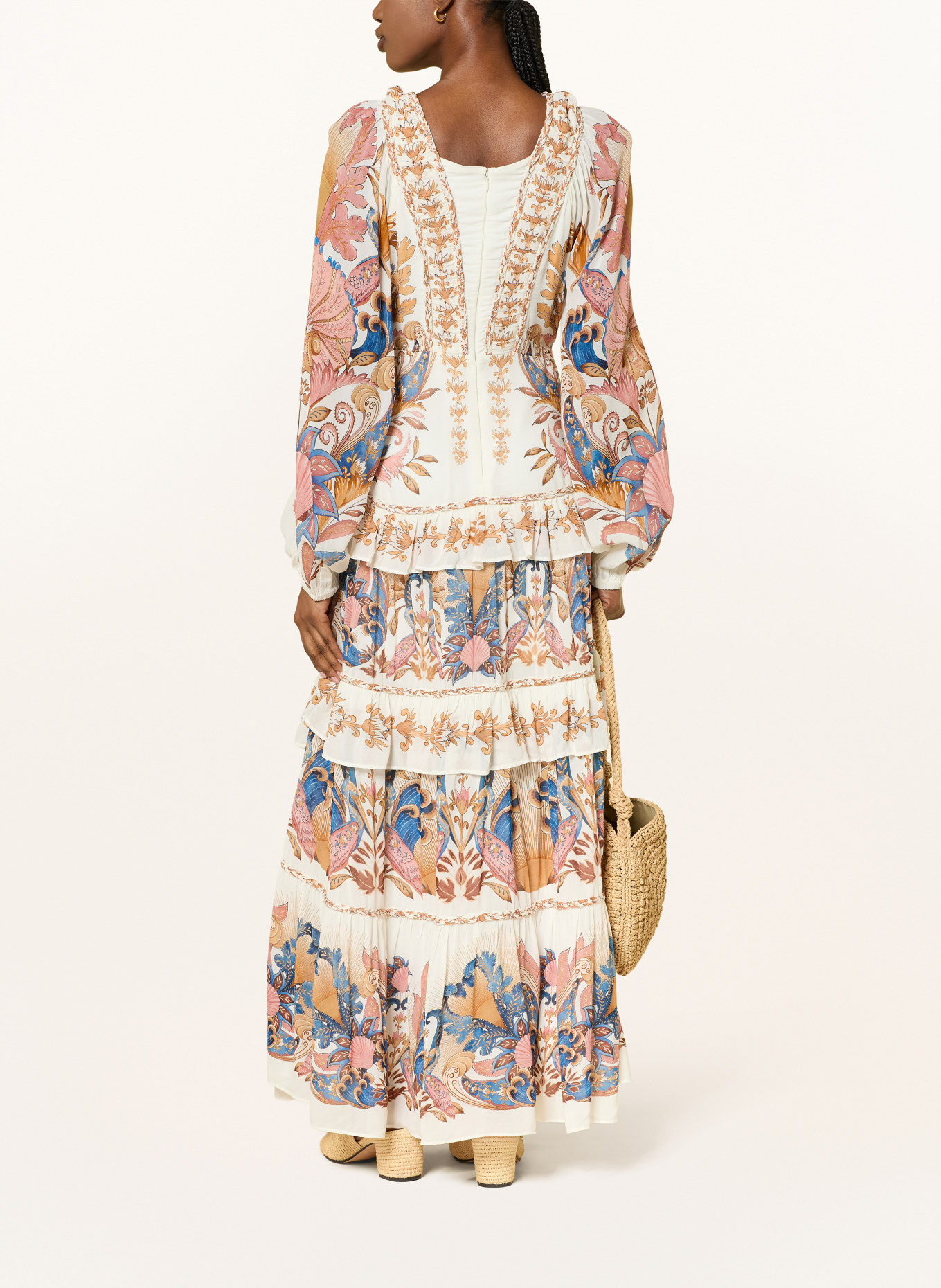 FARM RIO Sukienka SEA GARDEN z falbanami: KREMOWY / CAMELOWY / GRANATOWY