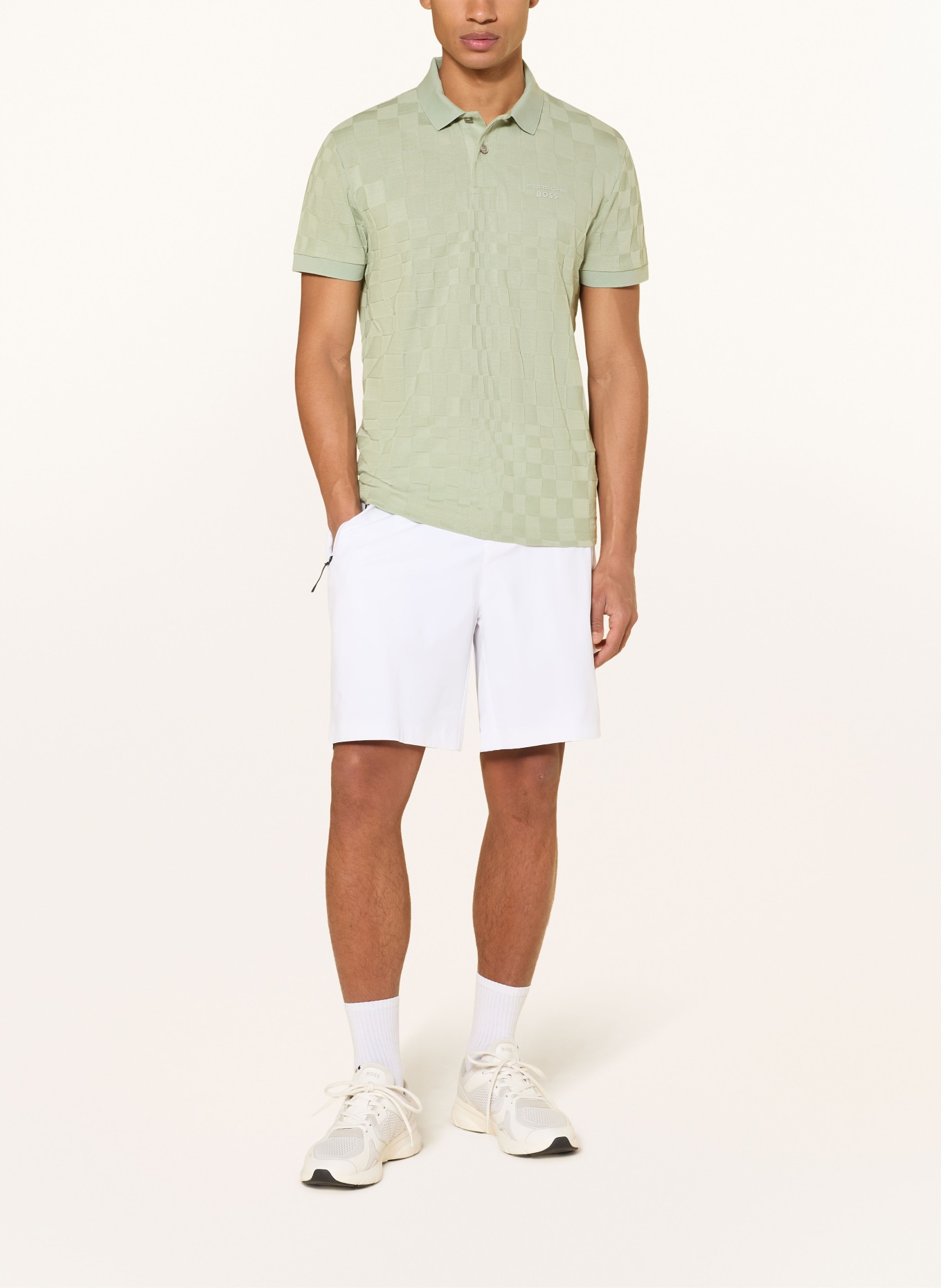 BOSS SPIRIT Knit Polo Shirt: GREEN