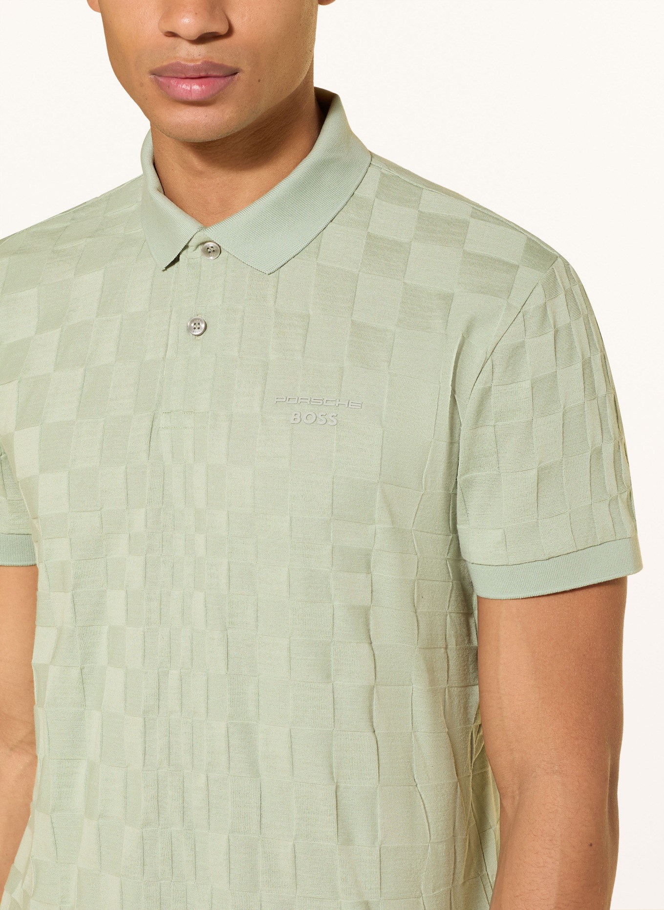 BOSS SPIRIT Knit Polo Shirt: GREEN