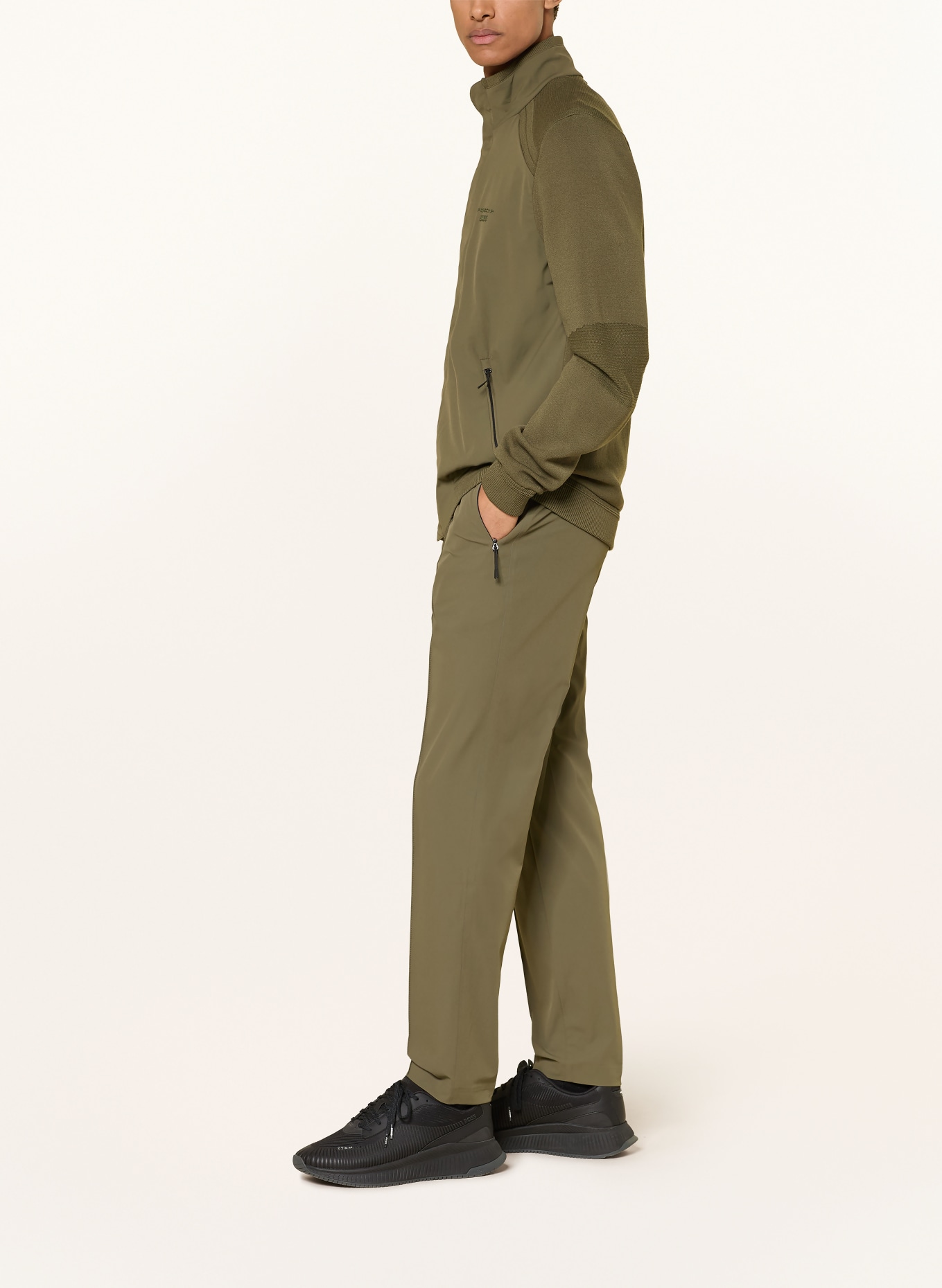 BOSS SPIRIT Tapered Fit Pants: OLIVE