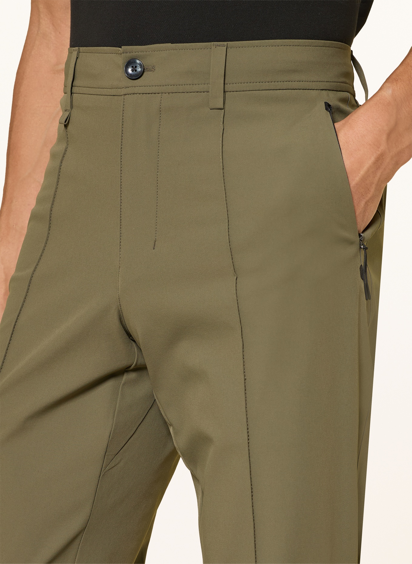 BOSS SPIRIT Tapered Fit Pants: OLIVE
