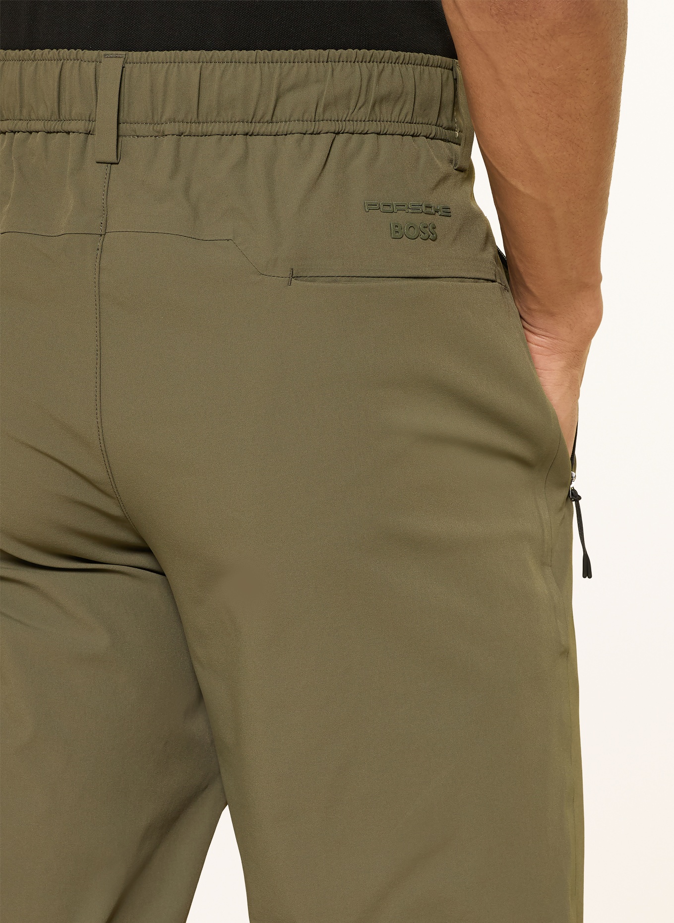 BOSS SPIRIT Tapered Fit Pants: OLIVE