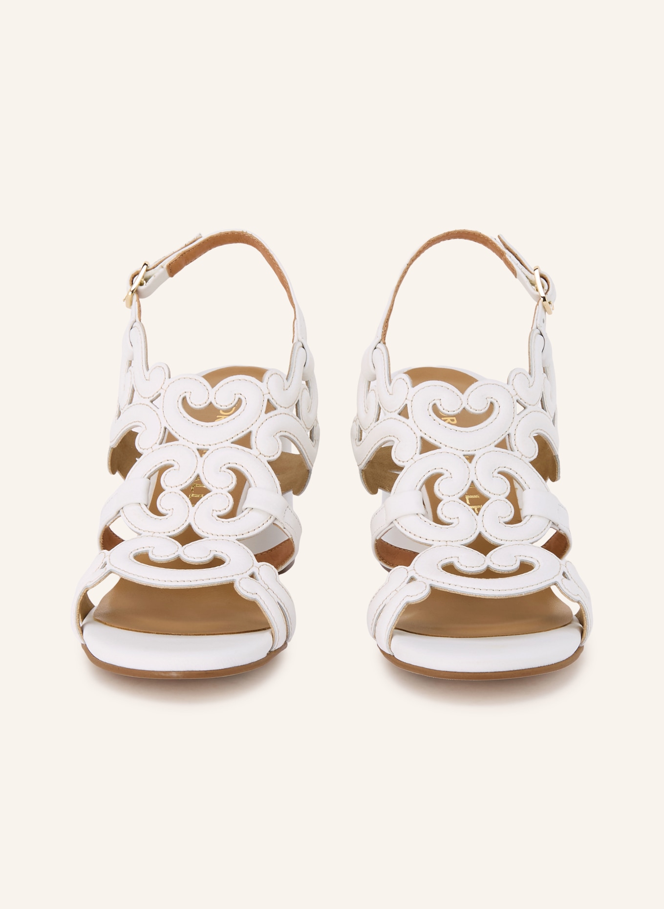PEDRO MIRALLES Sandaaltjes ATENEA: WIT / GOUD