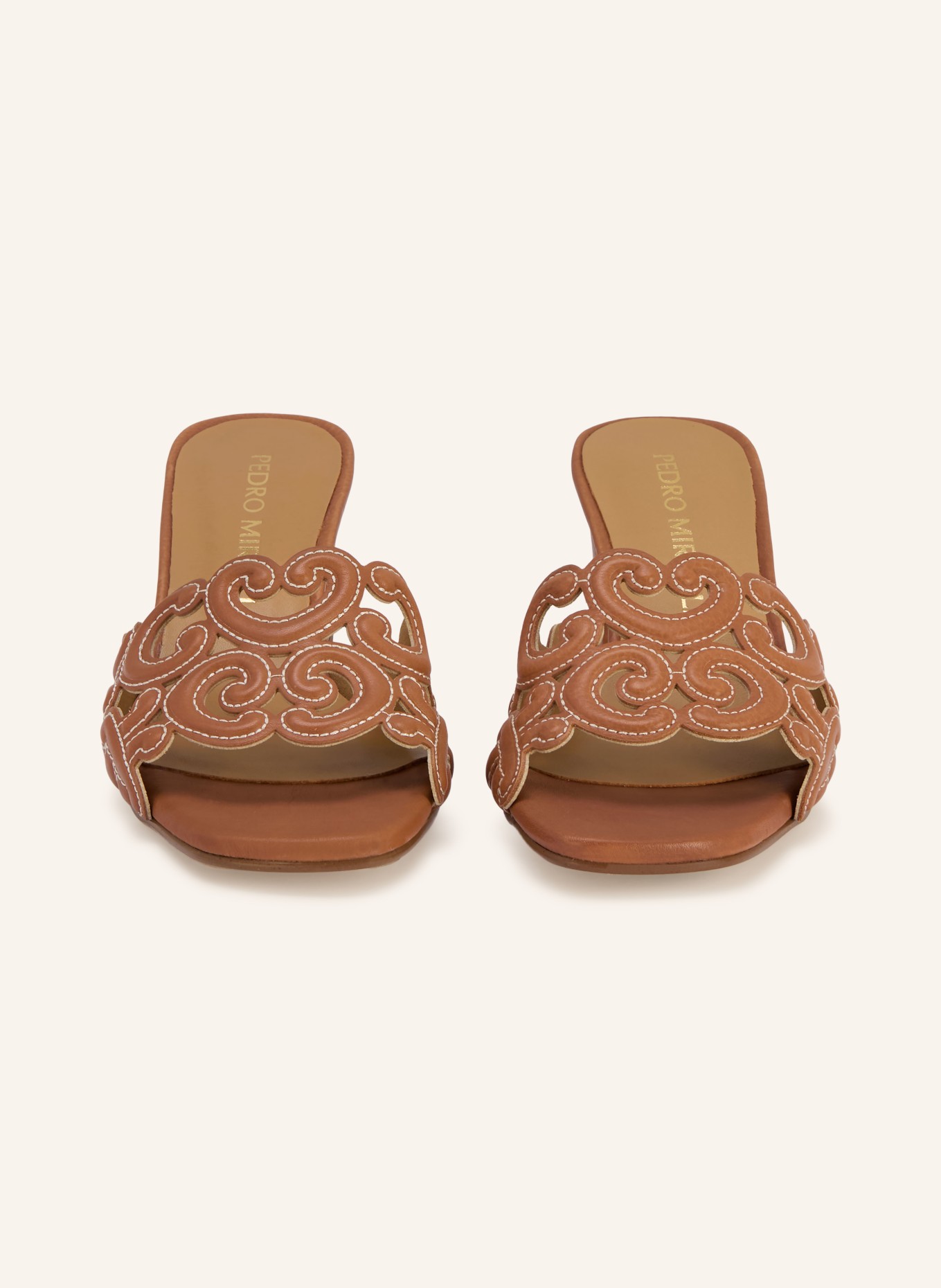 PEDRO MIRALLES Mules ATENEA à découpes: MARRON