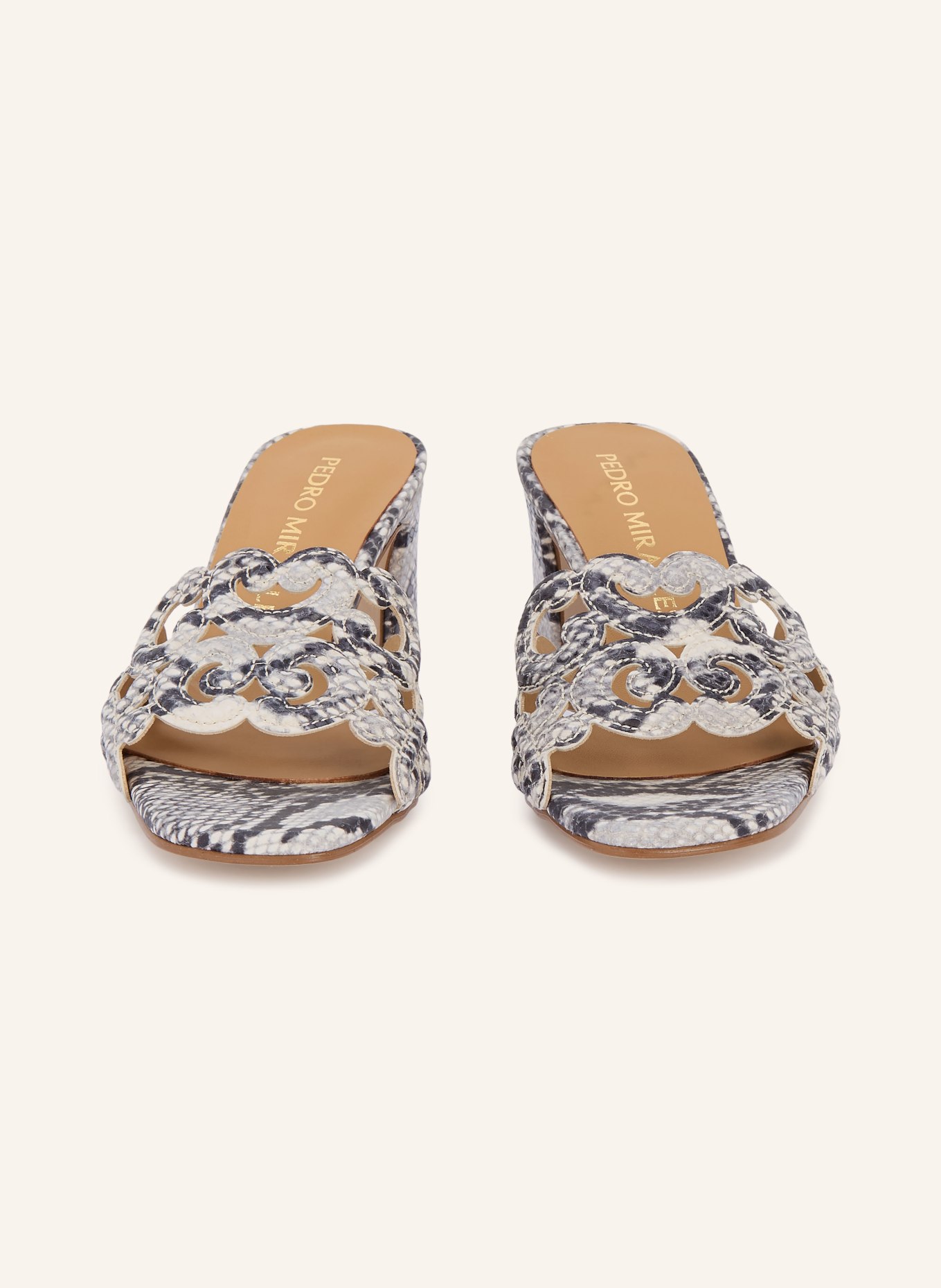 PEDRO MIRALLES PYTON MATE mules: GRAY / WHITE / BLACK