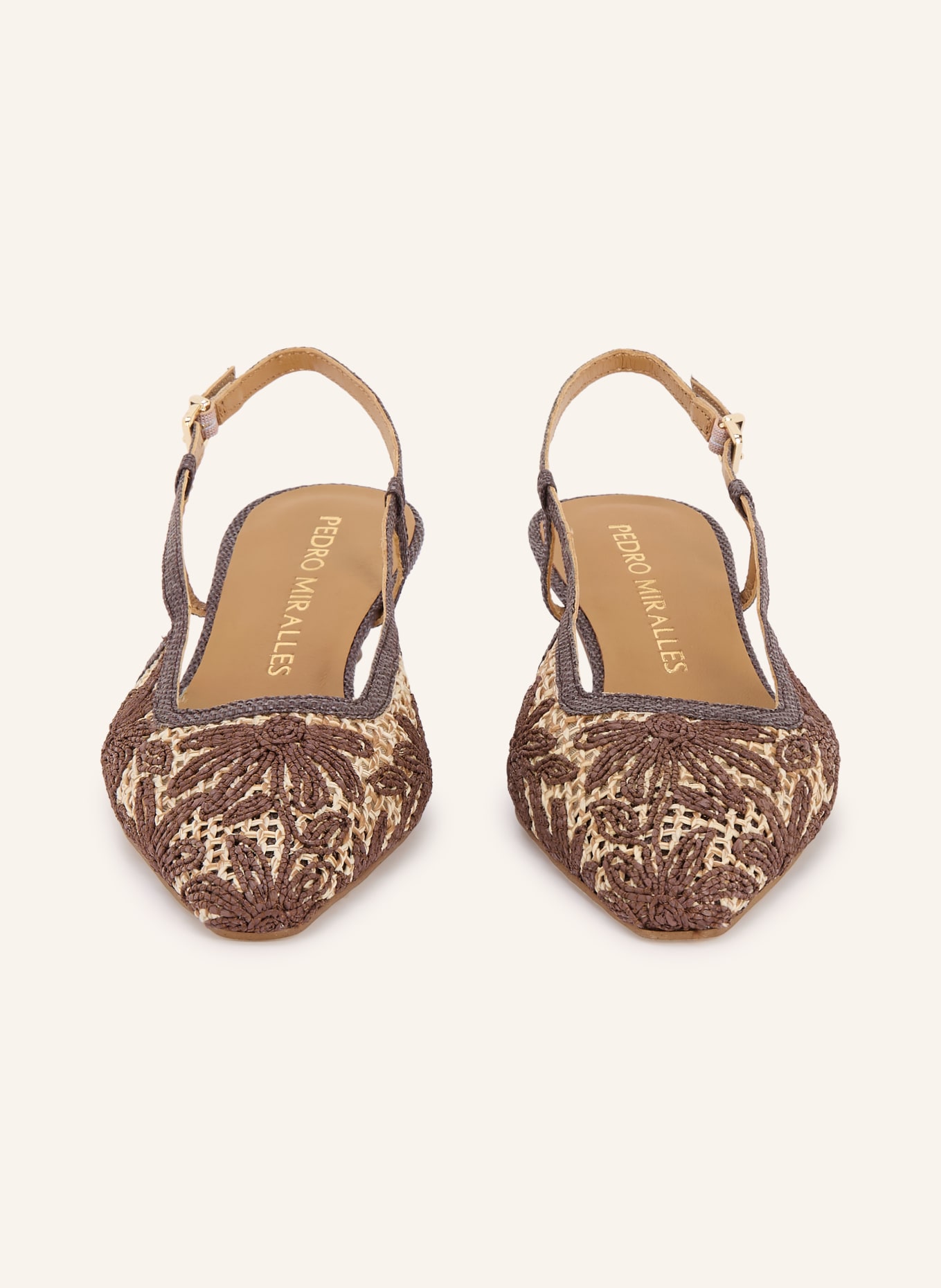 PEDRO MIRALLES Slingpumps AIRO: BRAUN / BEIGE