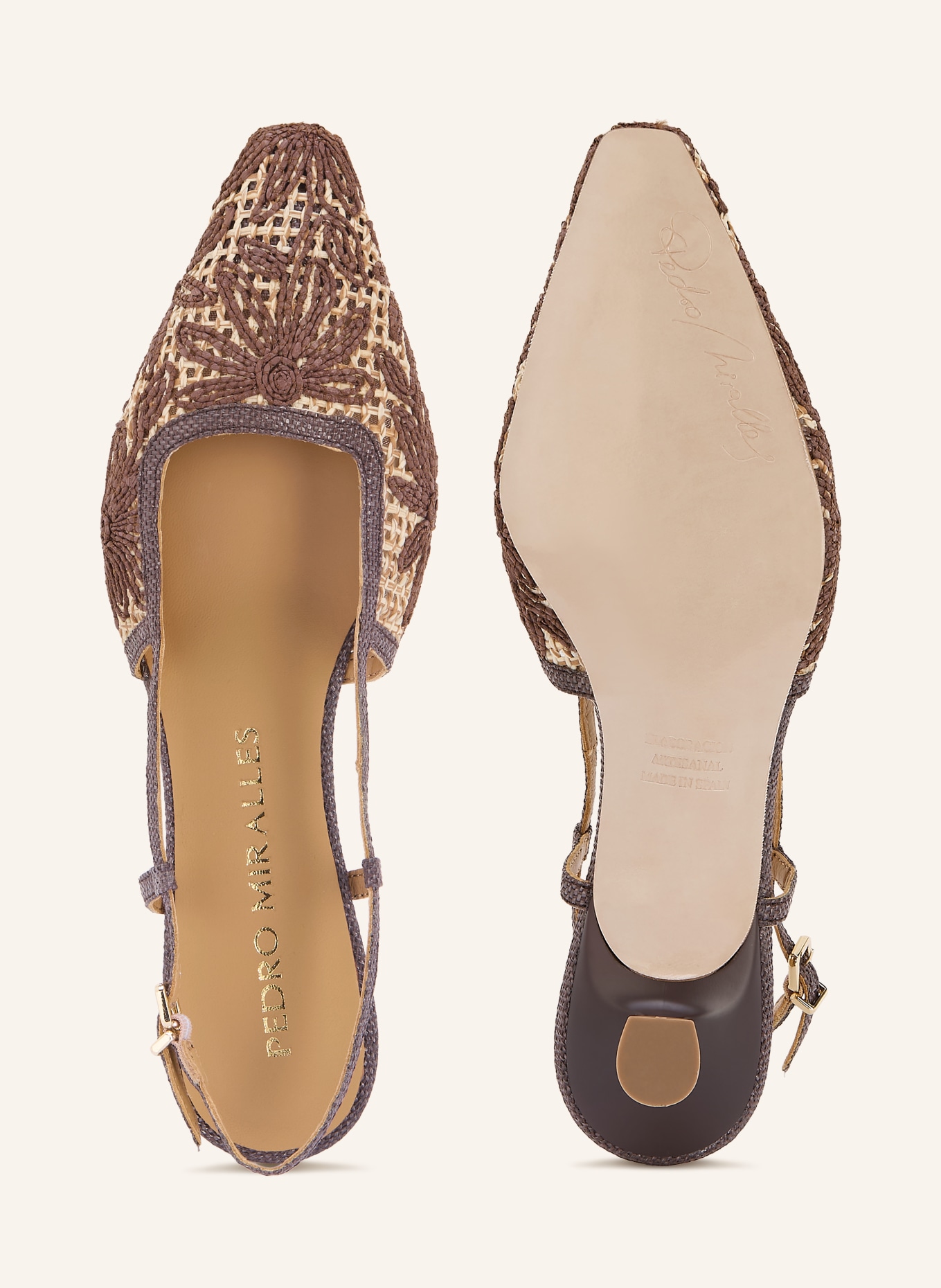 PEDRO MIRALLES Slingpumps AIRO: BRAUN / BEIGE