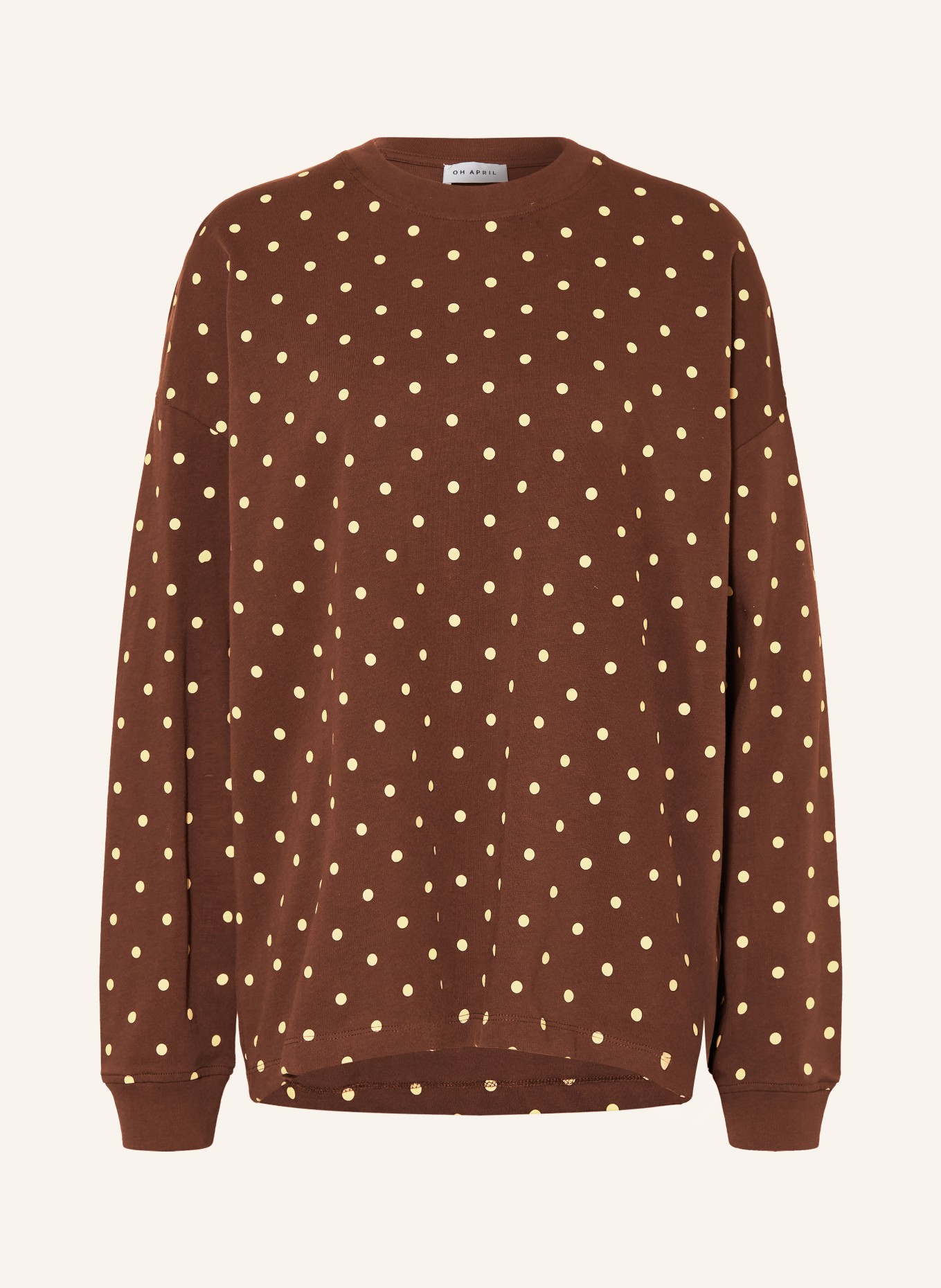 OH APRIL T-shirt met lange mouwen: BRUIN / LICHTGEEL