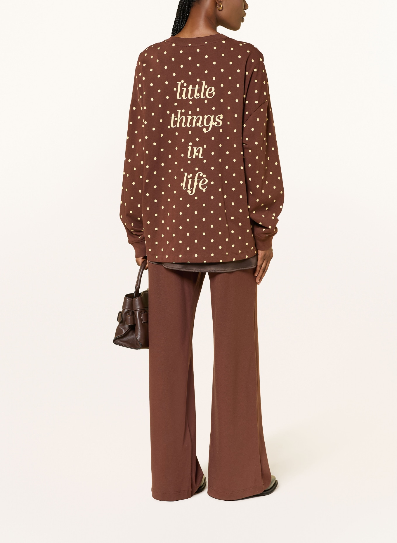 OH APRIL T-shirt met lange mouwen: BRUIN / LICHTGEEL