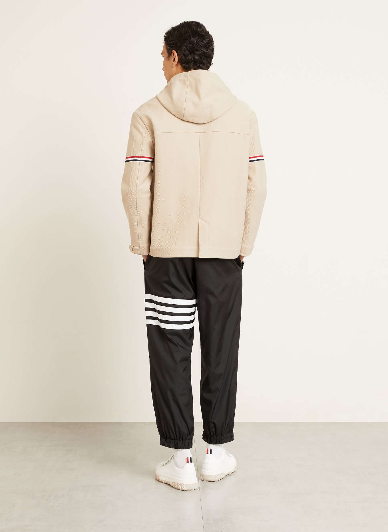 THOM BROWNE. Trainingsbroek: ZWART / WIT