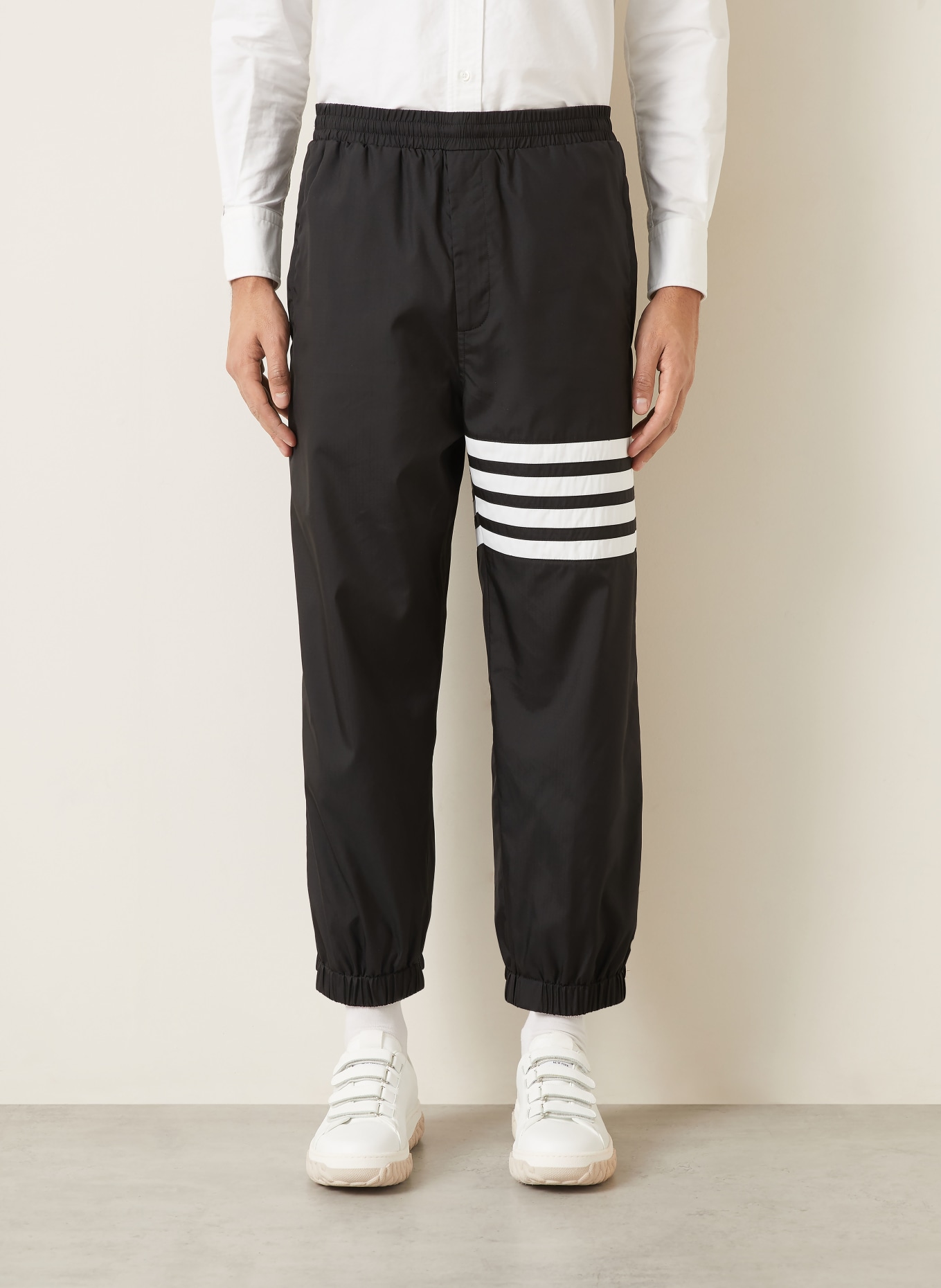 THOM BROWNE. Trainingsbroek: ZWART / WIT